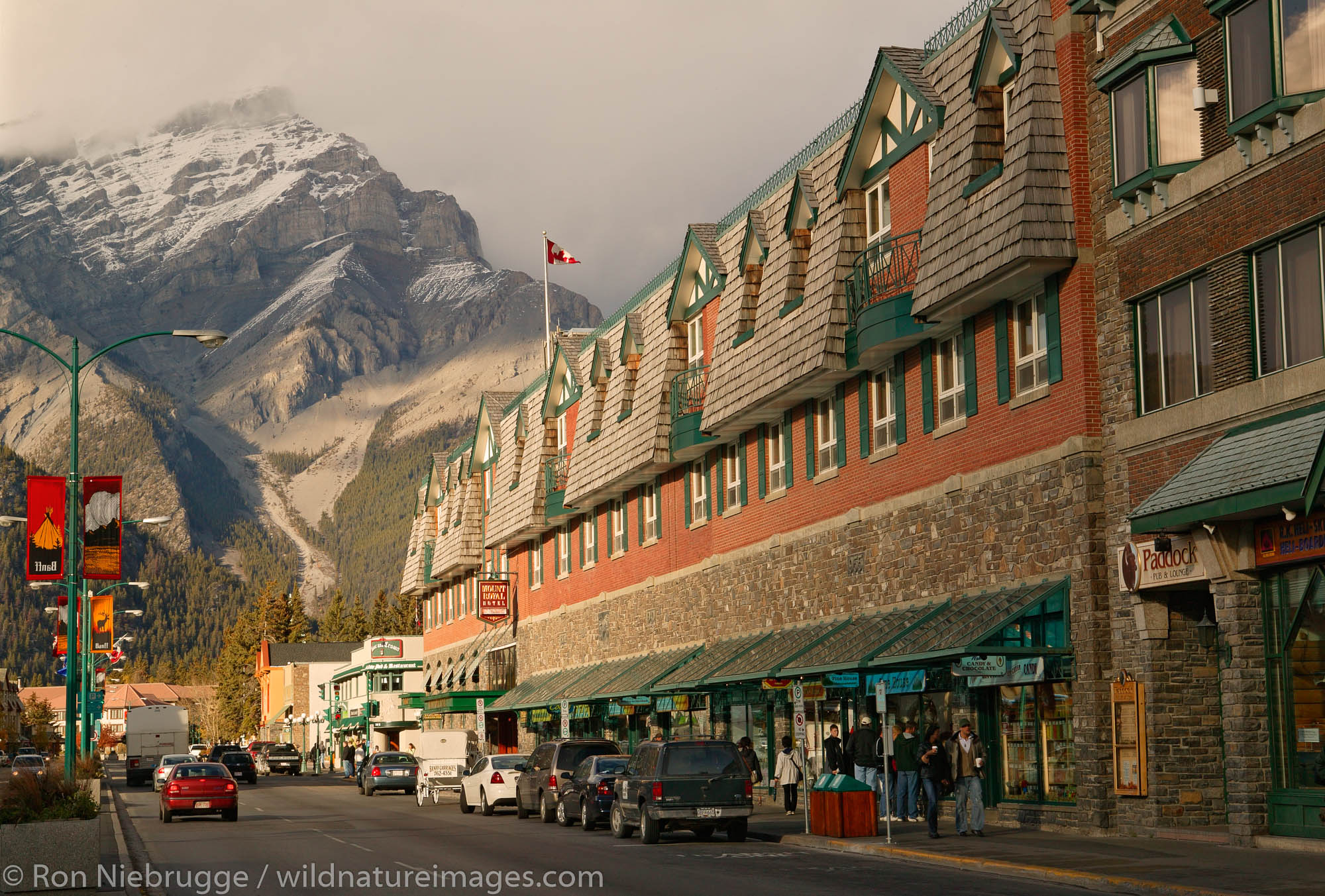 The Mount Royal Hotel in the town of Banff in Banff National Park, Alberta, Canada.
