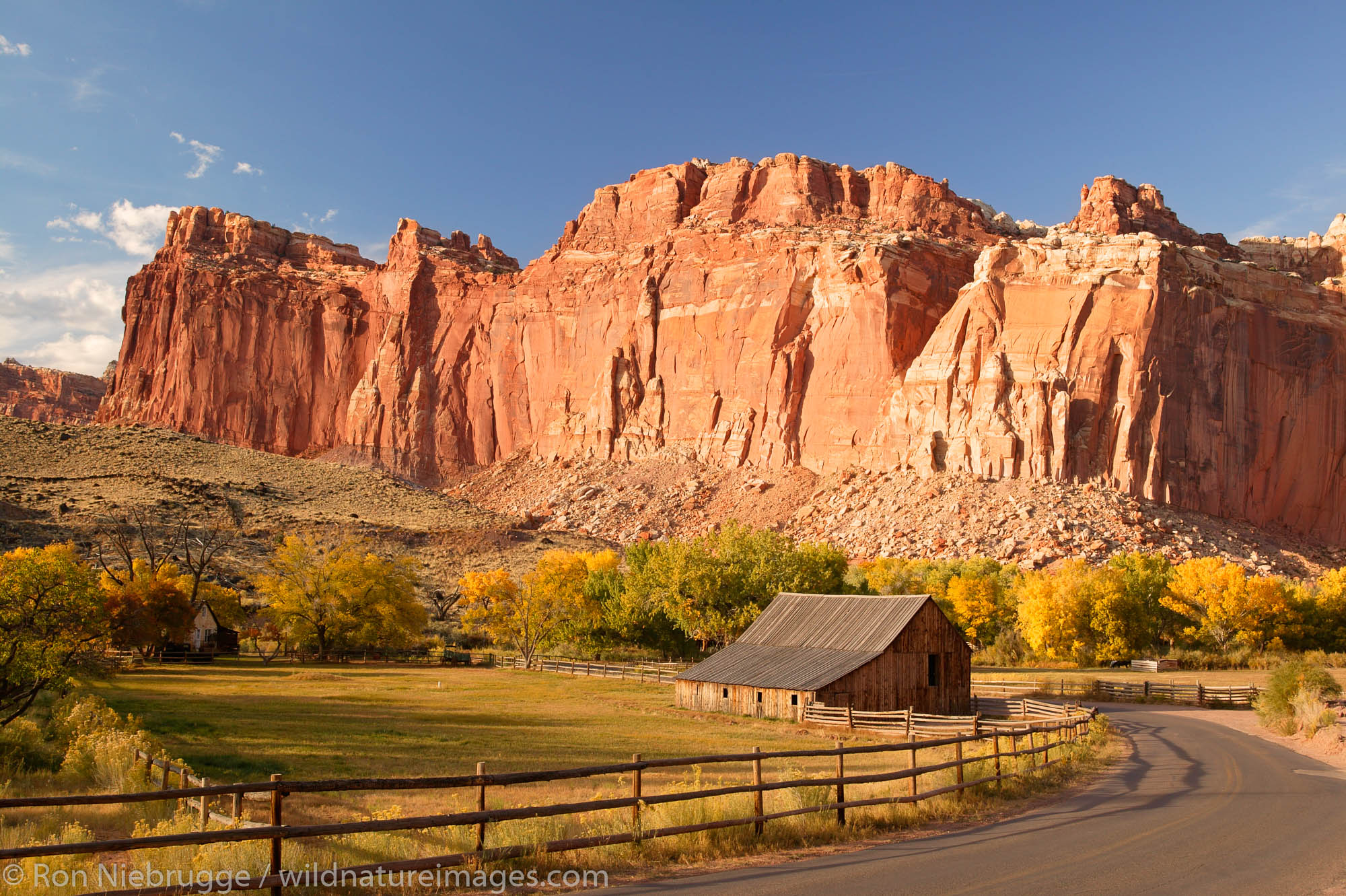 Historic barn in Fruita, Capital Reef National Park, Utah.