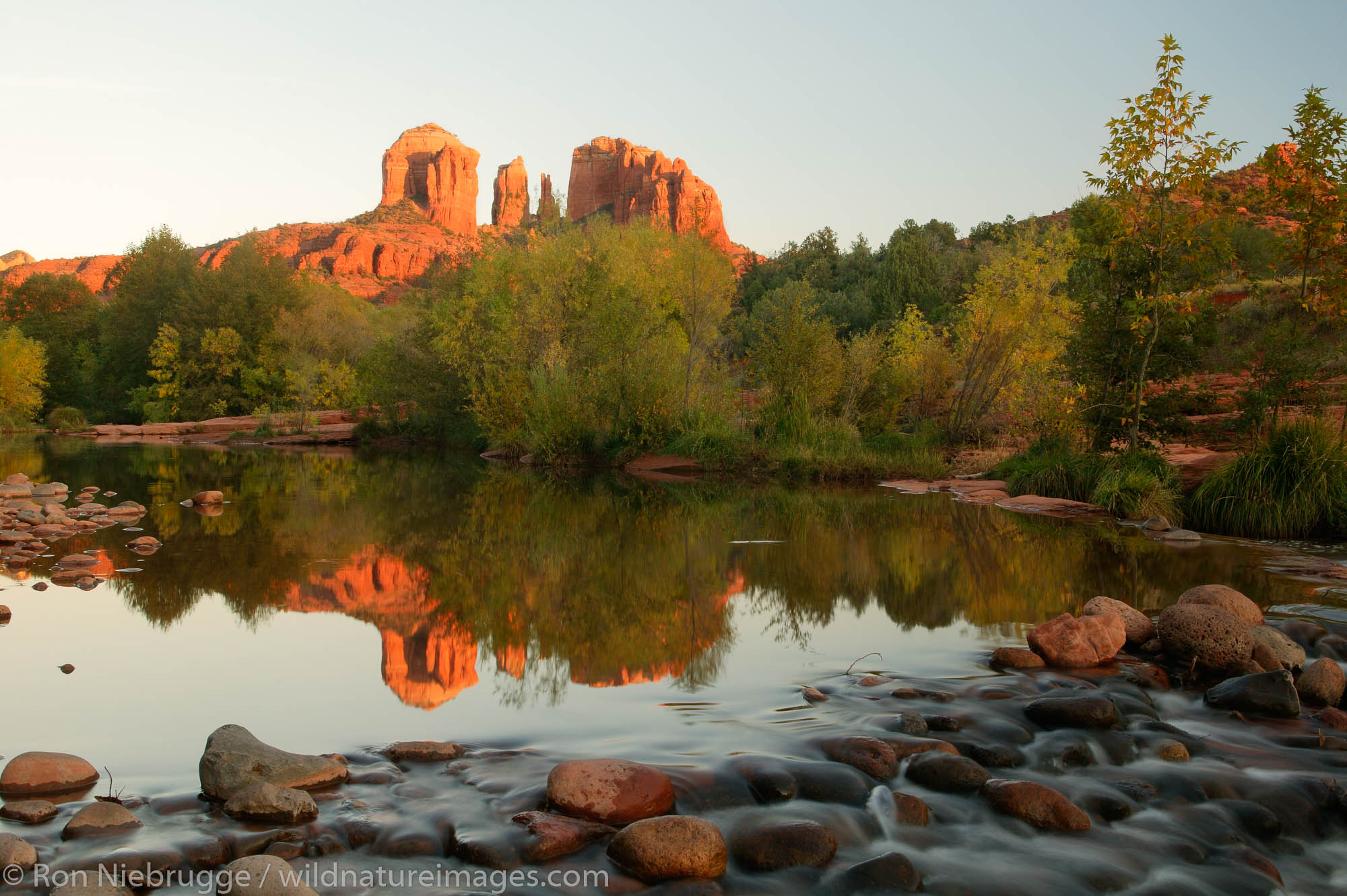 Cathedral Rock and Oak Creek, Sedona, Arizona.