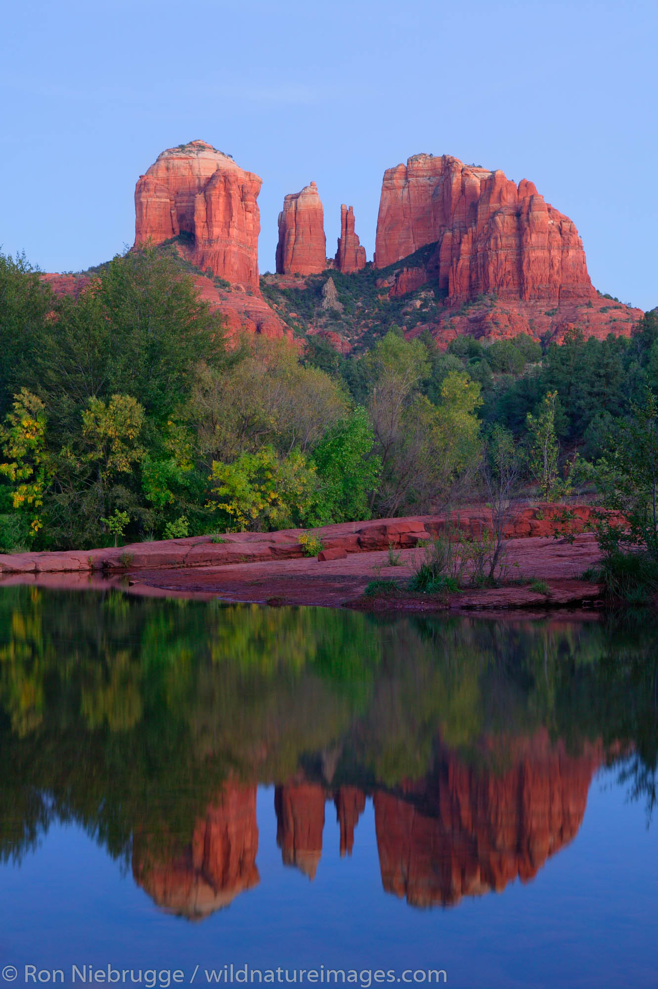 Cathedral Rock and Oak Creek, Sedona, Arizona.