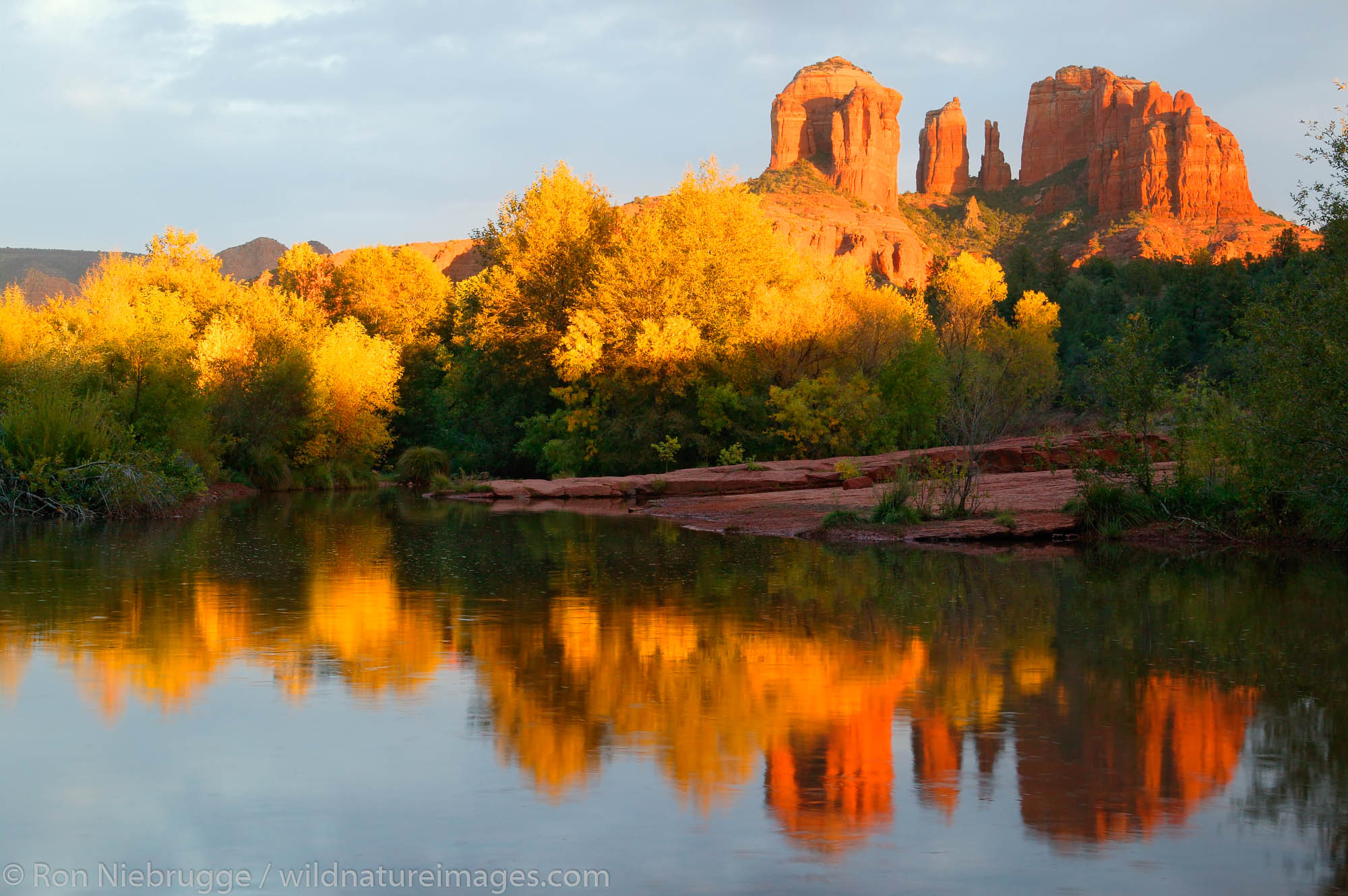 Cathedral Rock and Oak Creek, Sedona, Arizona.