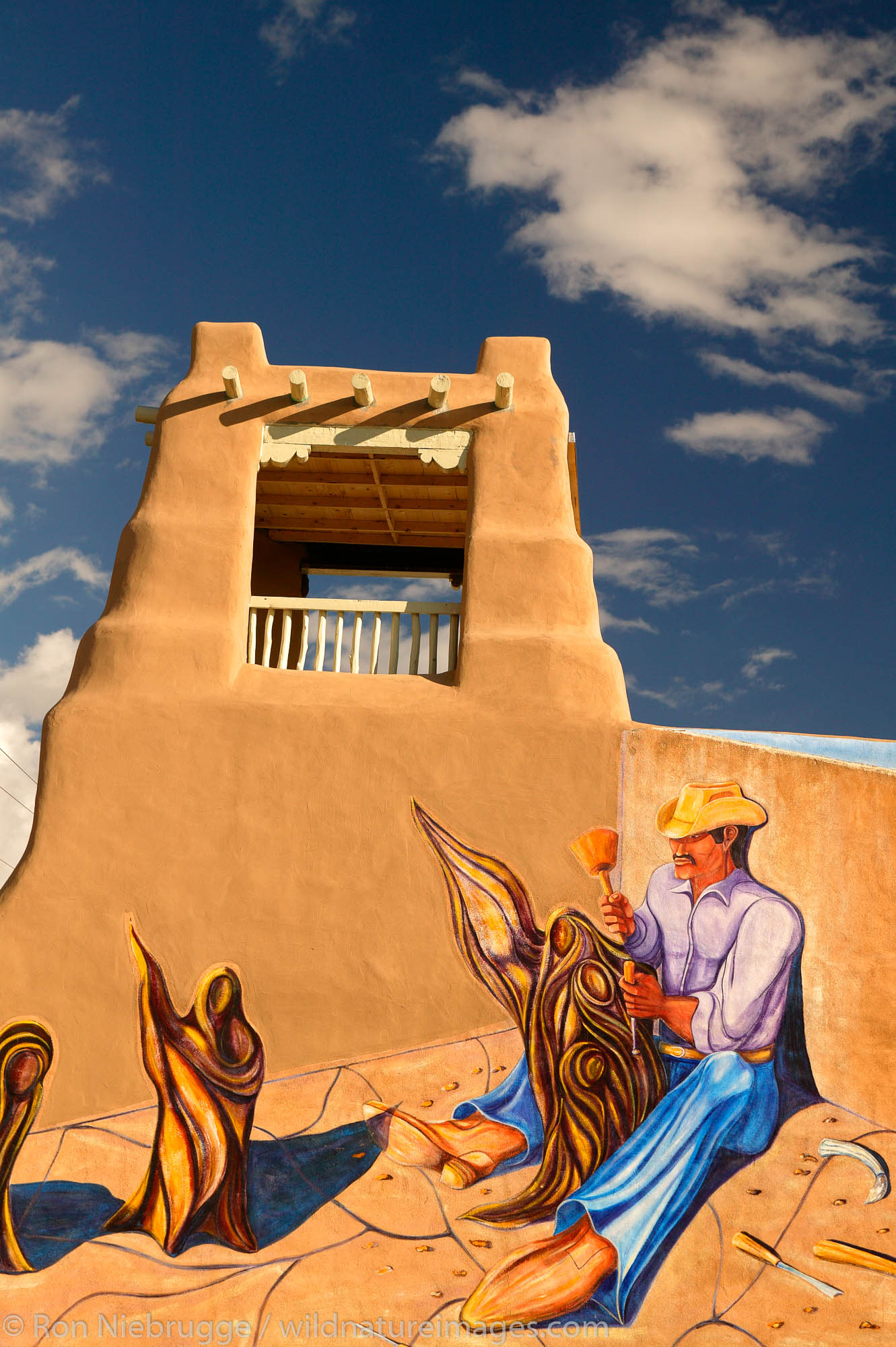 A mural on the side of a building in Taos, New Mexico.