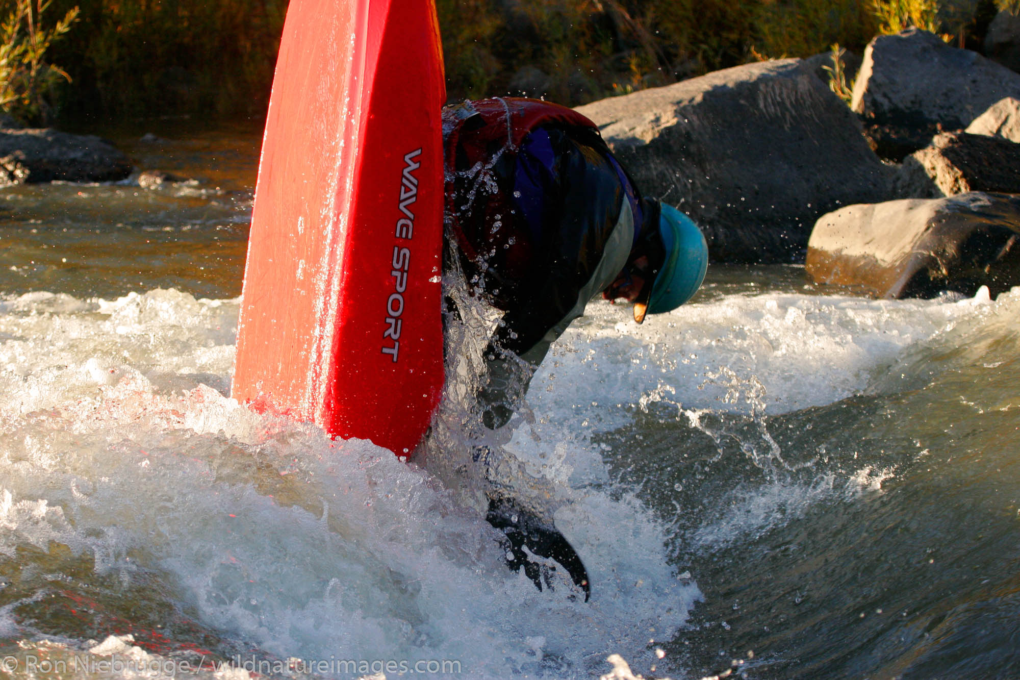 Photographer and adventurer John Fullbright kayaking on the Rio Grande river near Taos, New Mexico.