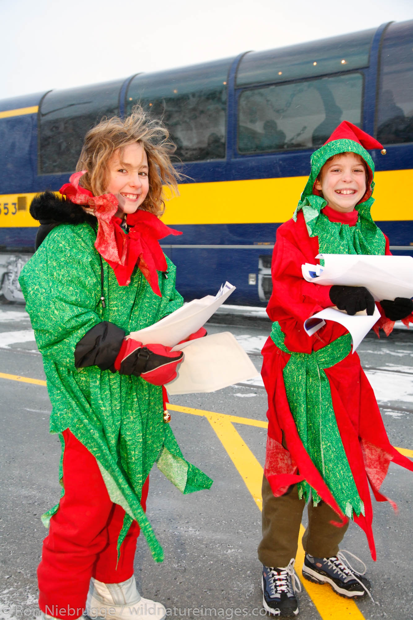 Holiday Train, Alaska Railroad, Seward, Alaska.