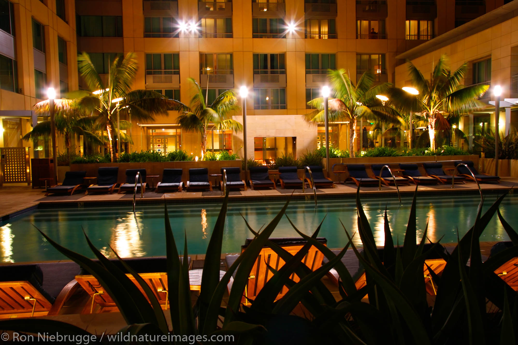 The pools at the Omni Hotel, San Diego, California.