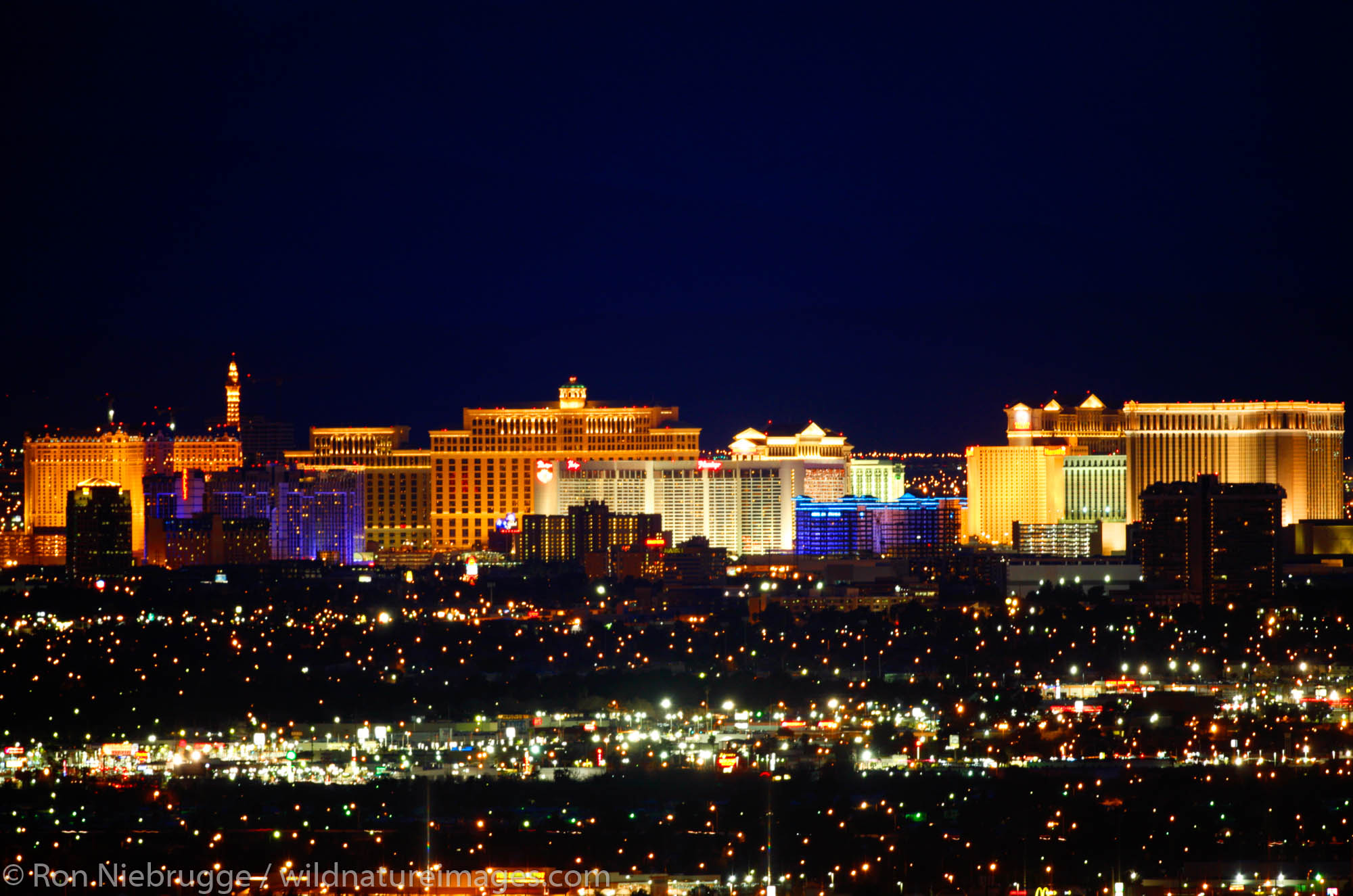Las Vegas Strip at night, Nevada.