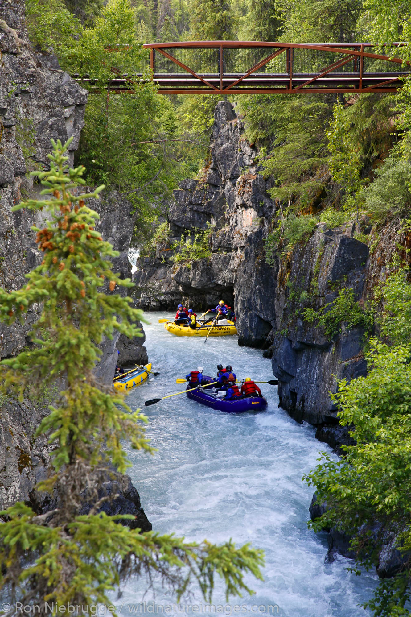 White Water Rafting Six Mile Creek Kenai Peninsula Chugach National Forest Alaska.