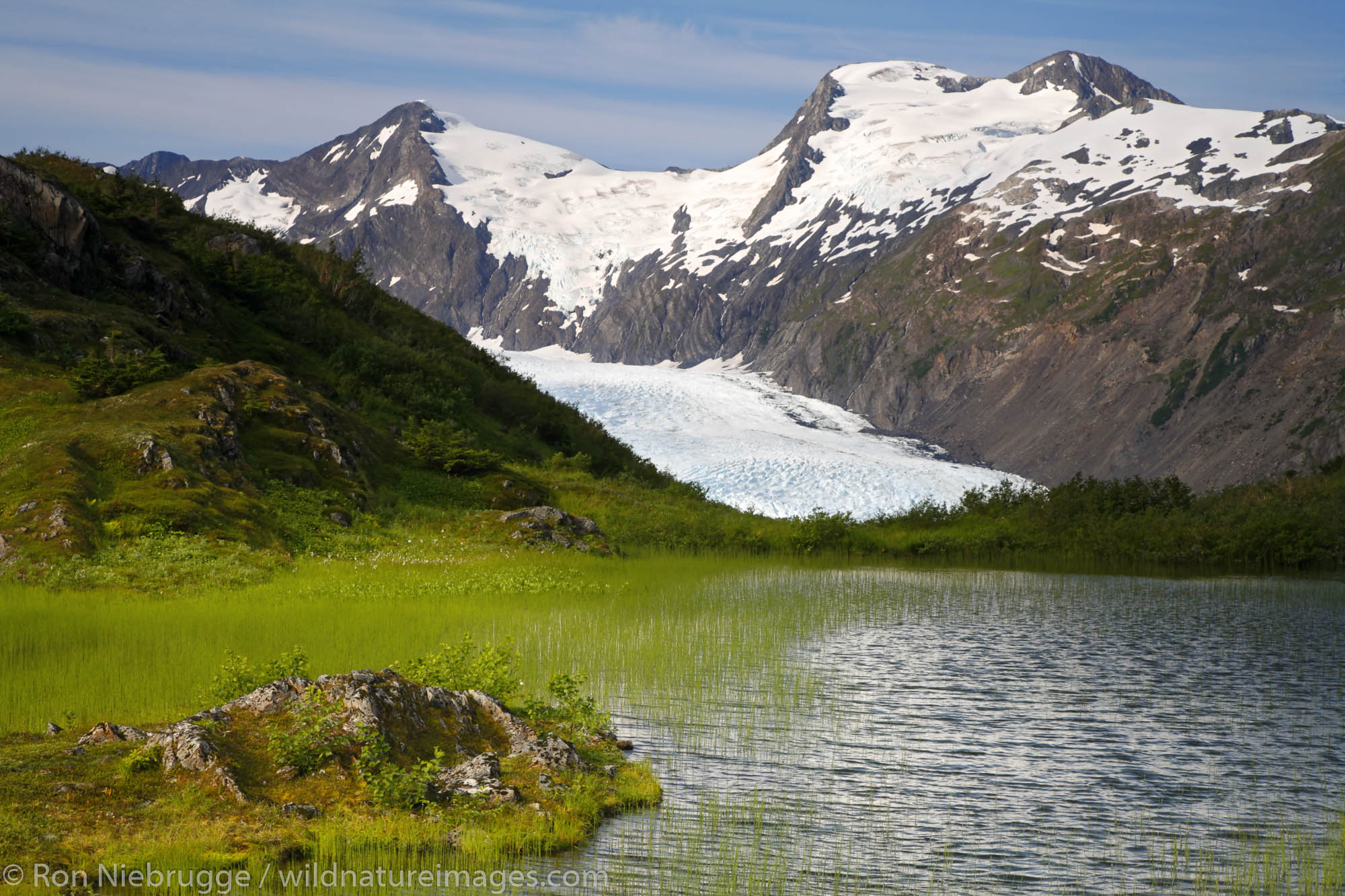 Portage Glacier from Portage Pass, Chugach National Forest, Alaska.