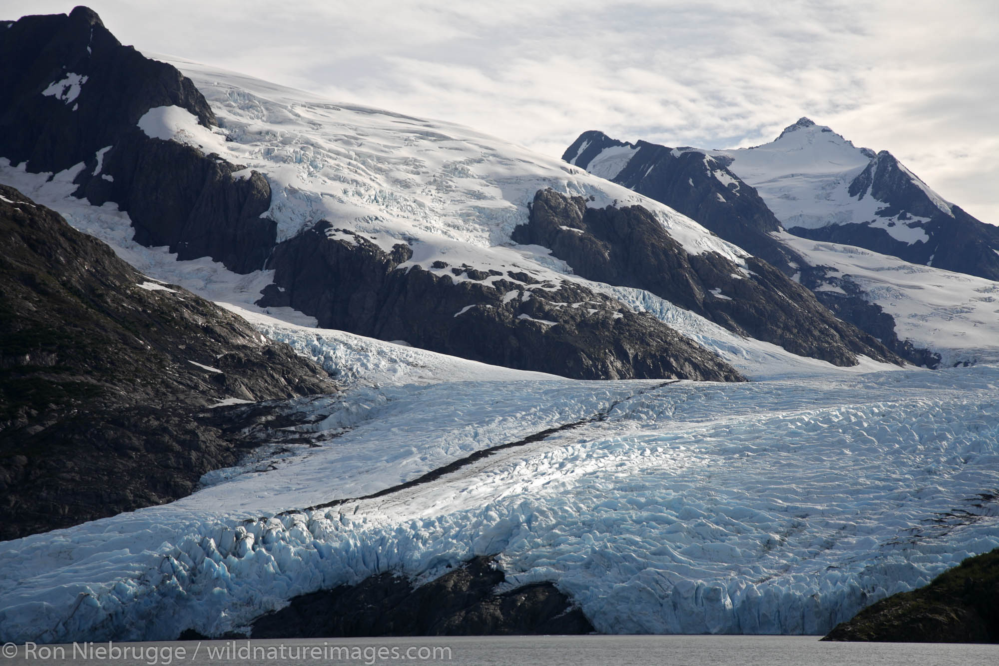 Portage Glacier and Portage Lake, Portage Valley, Chugach National Forest, Alaska.