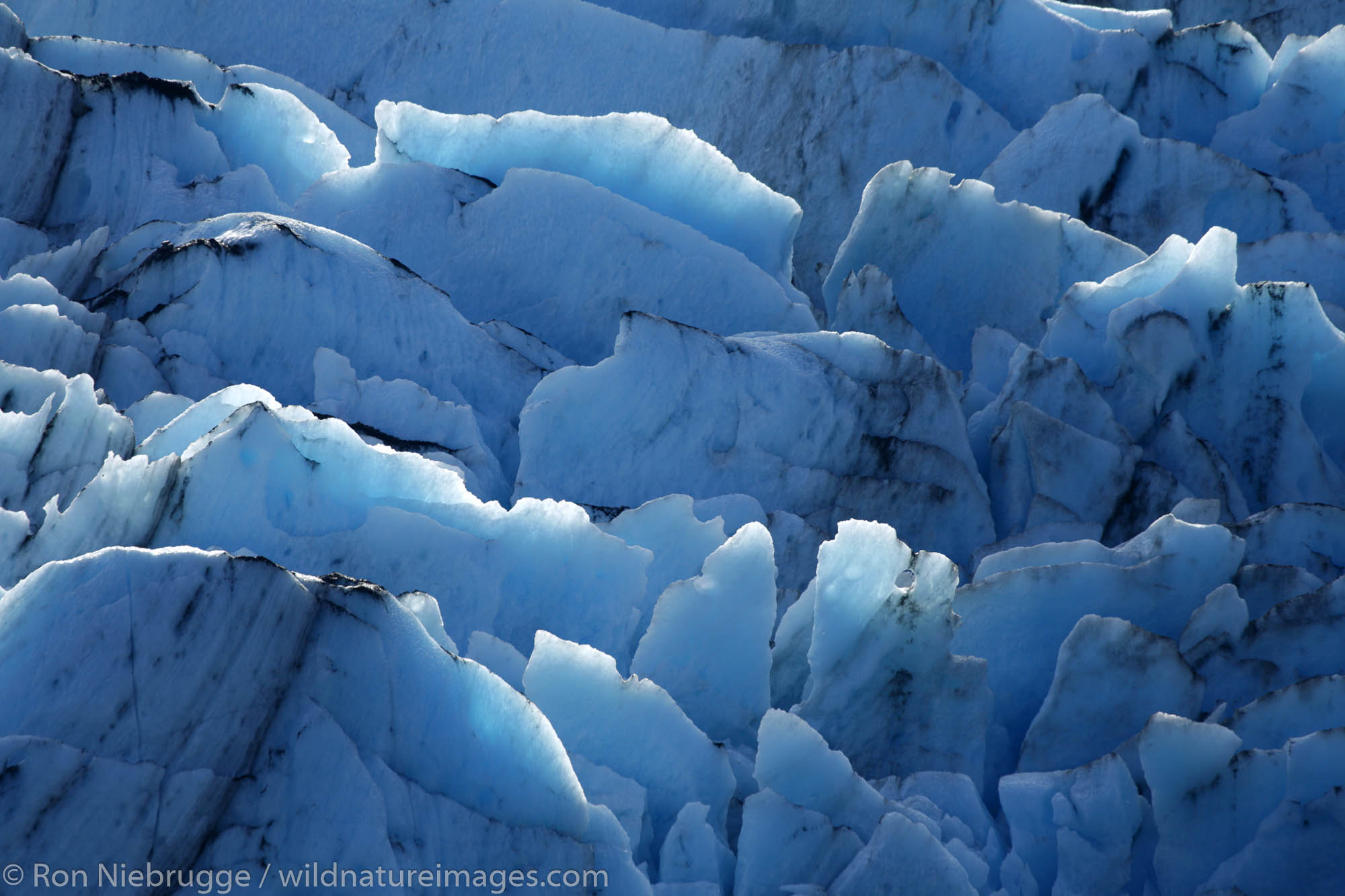 Seracs on Portage Glacier, Portage Valley, Chugach National Forest, Alaska.