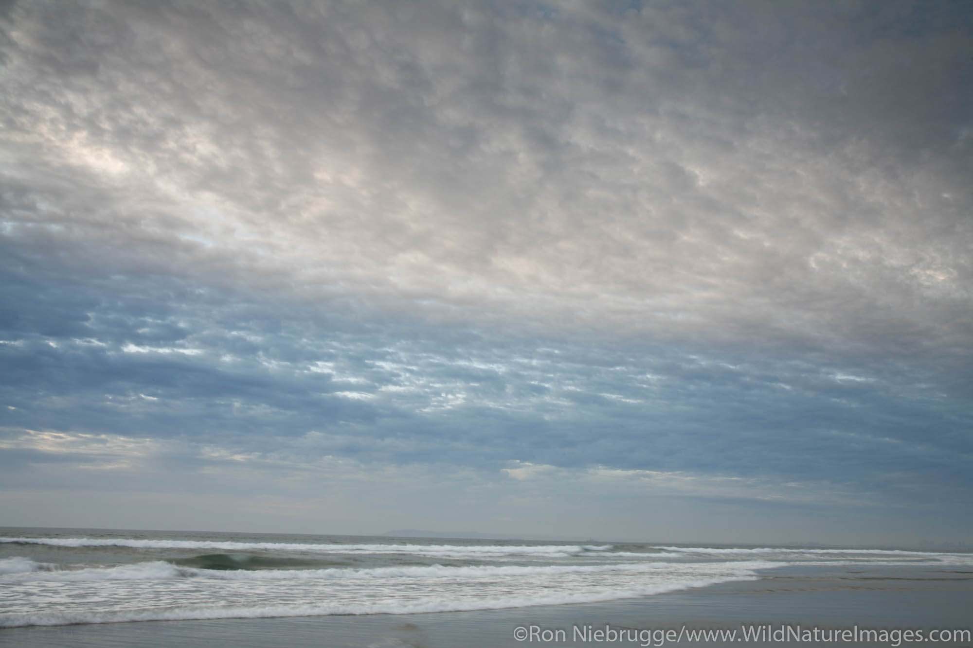 Clouds over Imperial Beach near the Municipal Pier, San Diego County, California.