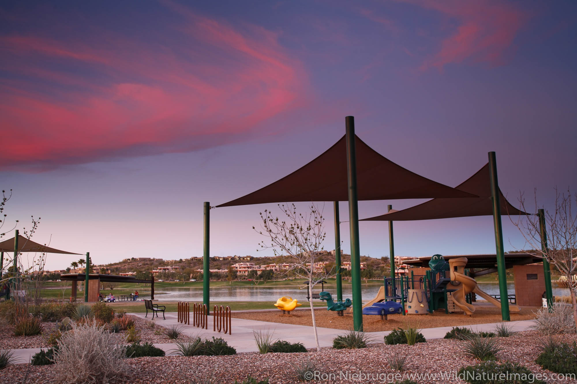 Playground, Fountain Hills, East of Phoenix, Arizona.