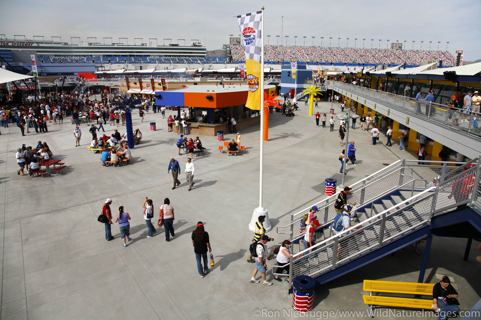 The Neon Garage during a NASCAR race at the Las Vegas Motor Speedway, Las Vegas, Nevada.