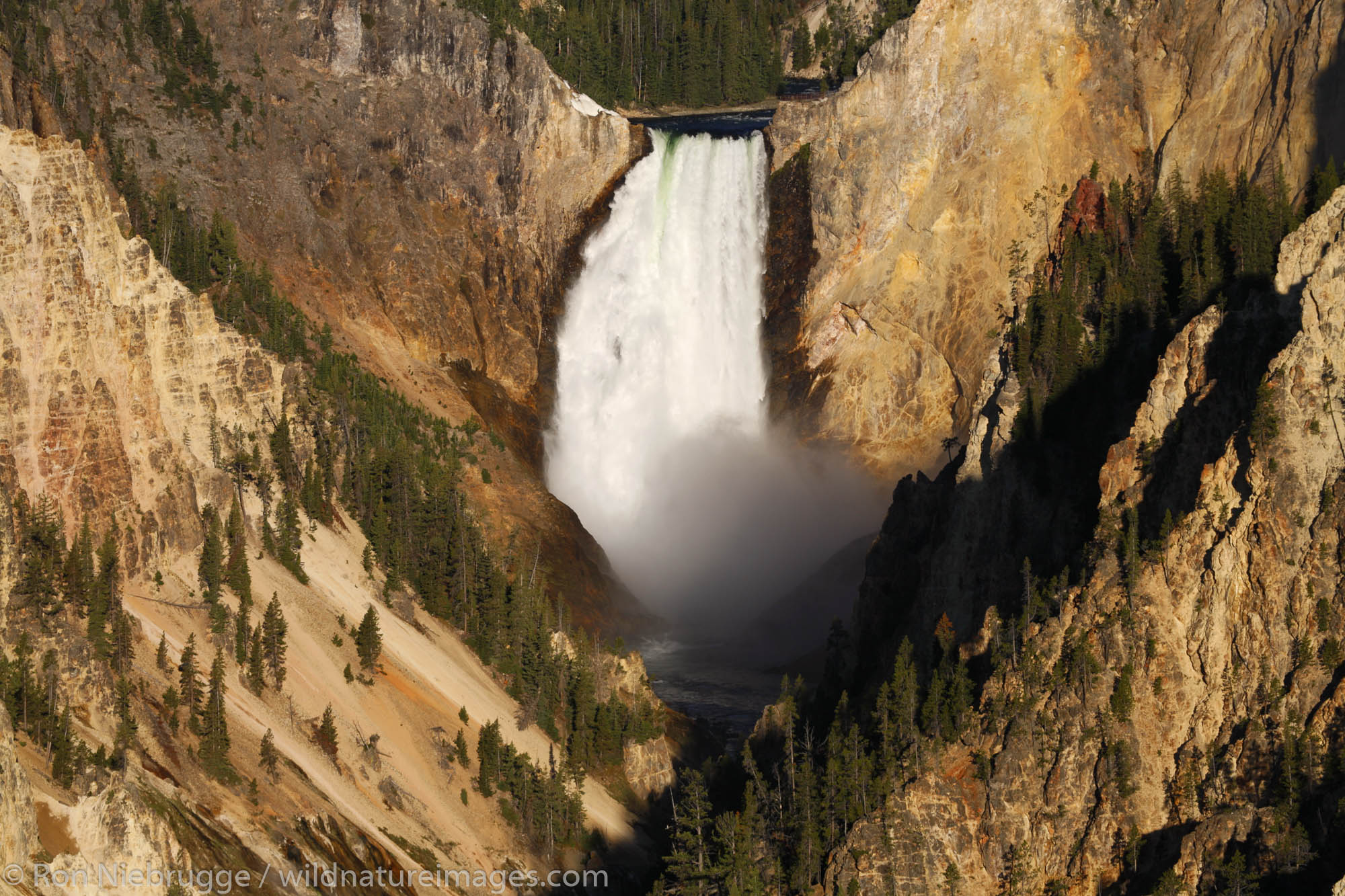 The Lower Falls of the Grand Canyon from Artist Point, Yellowstone National Park, Wyoming.