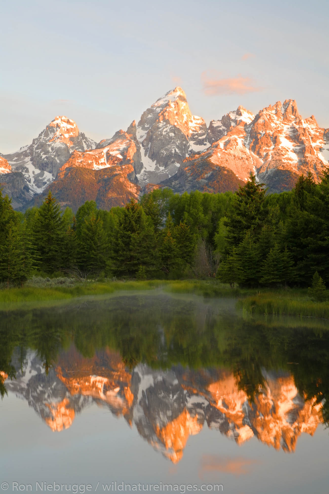 Grand Teton from Schwabacher Landing, Grand Teton National Park, Wyoming.