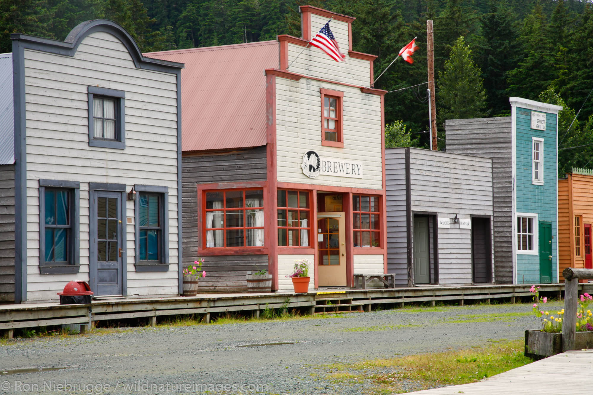 The movie set of Dawson City for the making of the movie White Fang, Haines, Alaska.