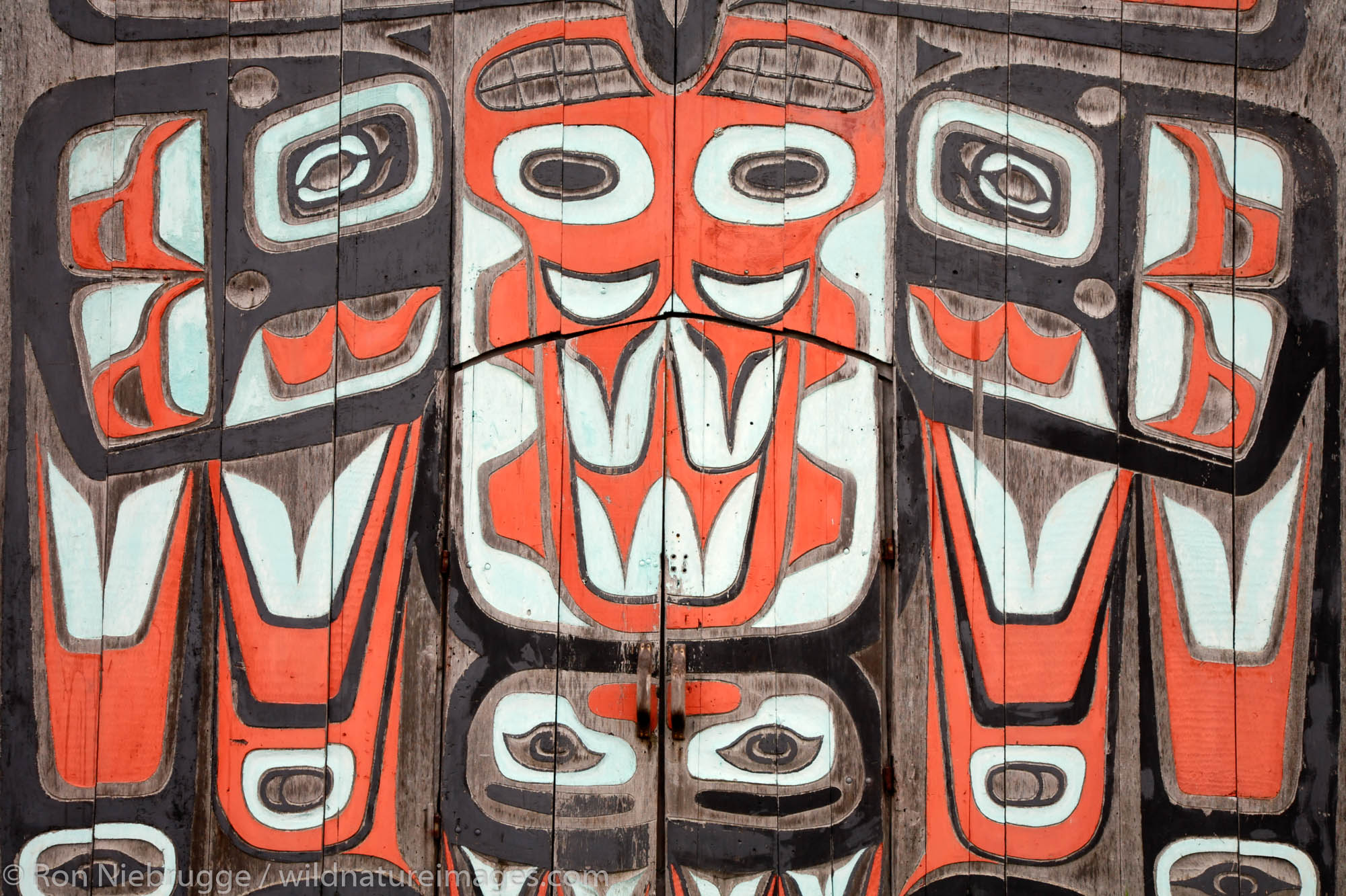 Native art at historic Fort Seward, Haines, Alaska.