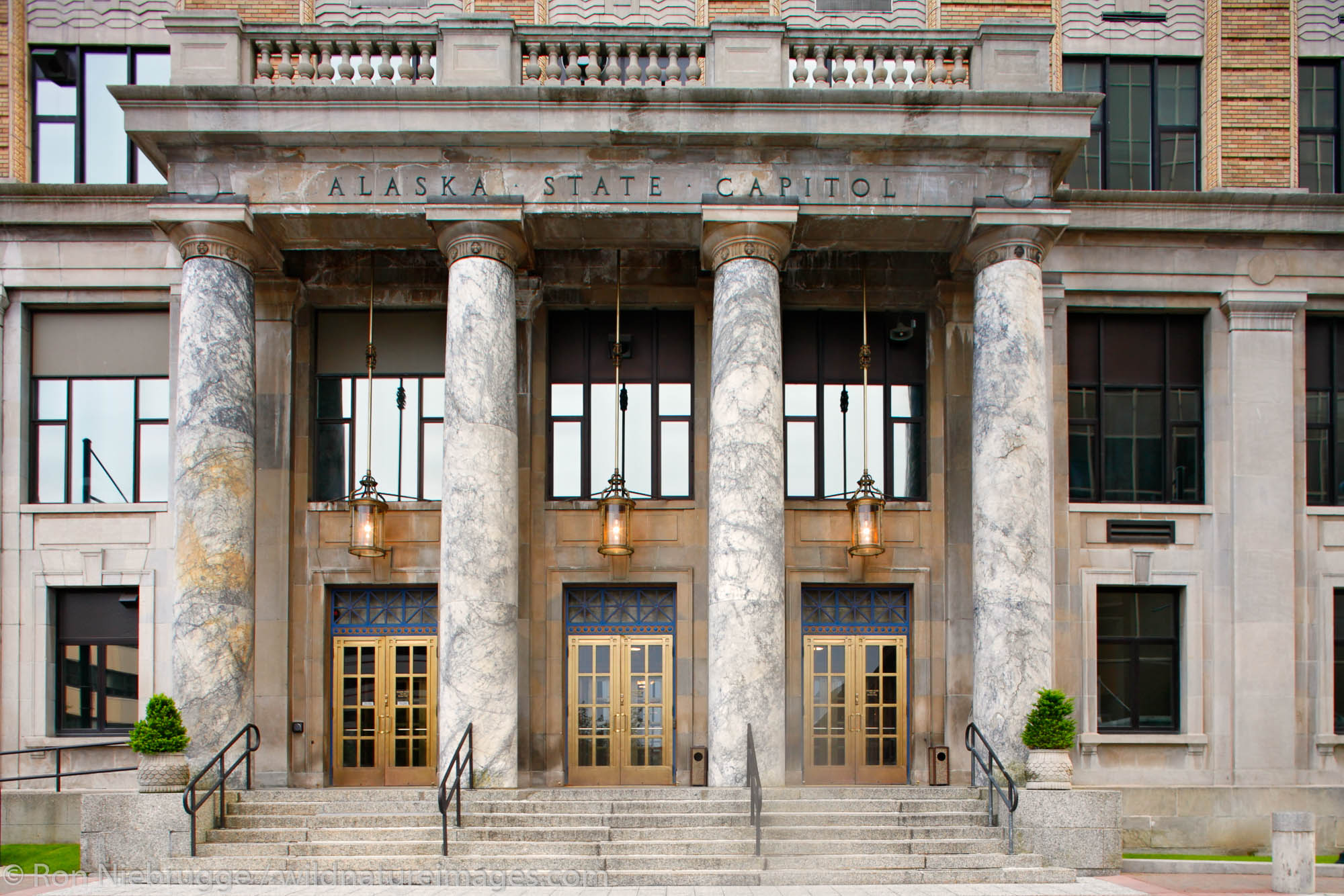 The Alaska State Capitol building, Downtown Juneau, Alaska.