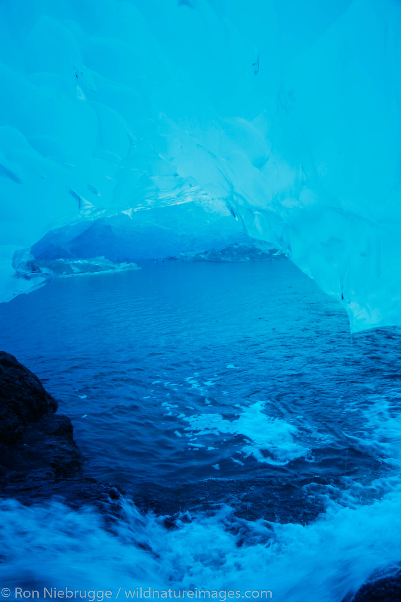 An ice cave in Mendenhall Glacier, Juneau, Alaska.