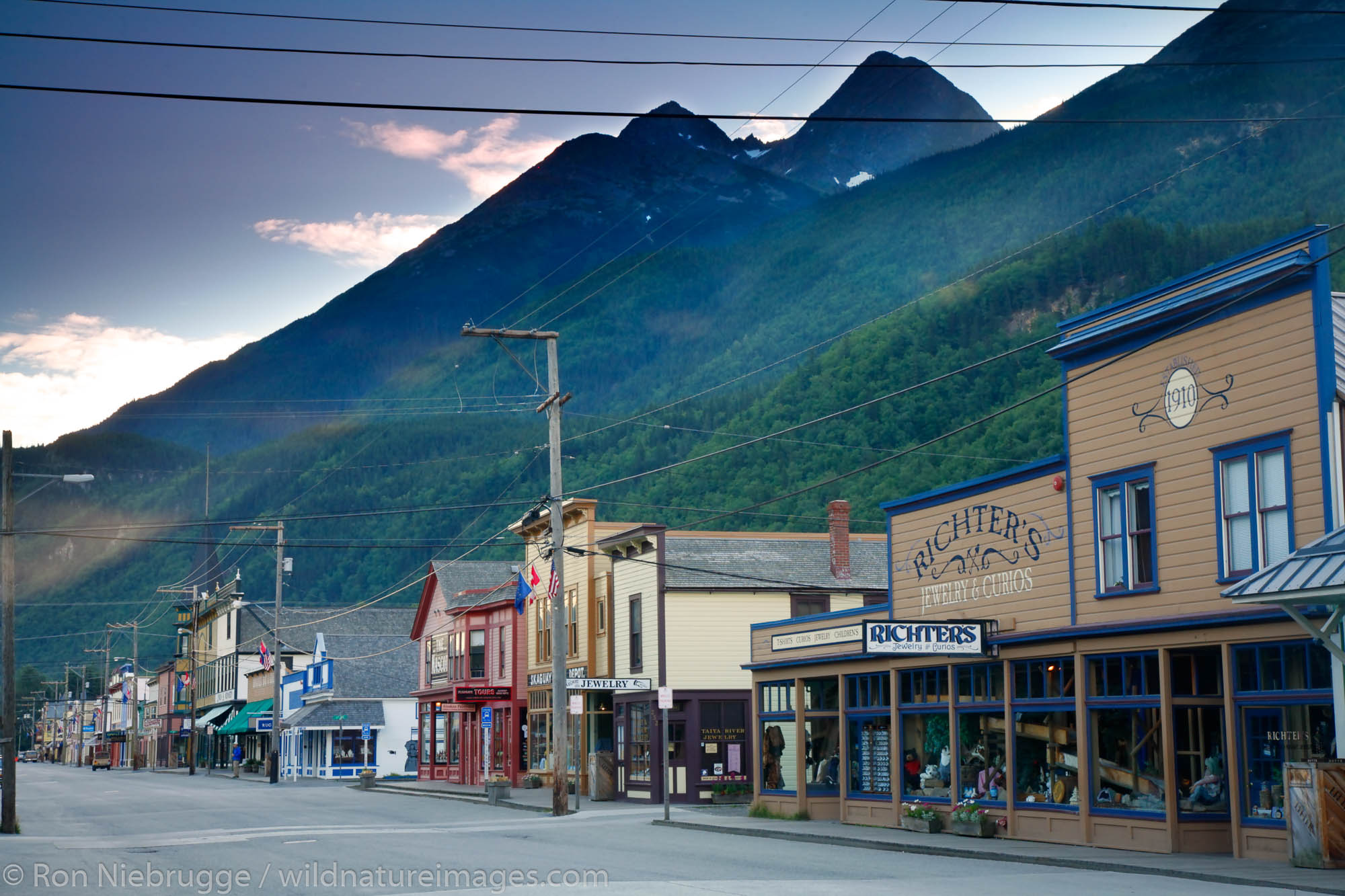 Historic downtown Skagway, Alaska.