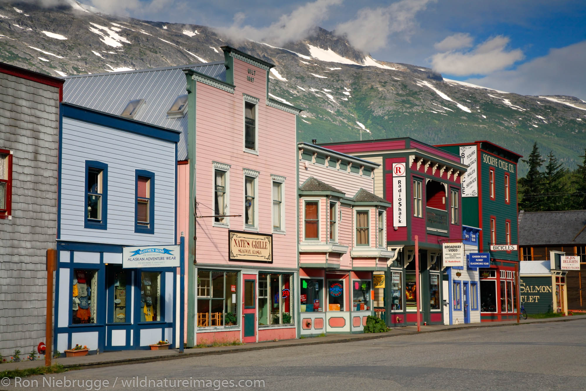 Historic downtown Skagway, Alaska.