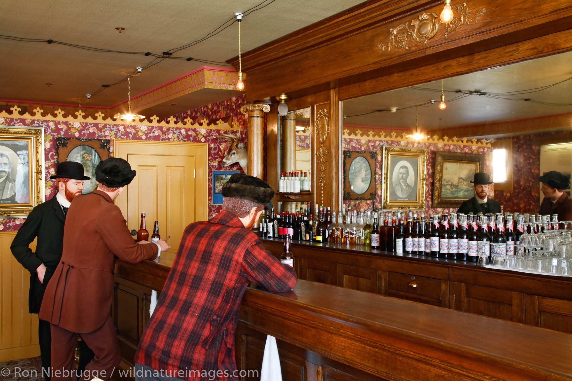 Inside the restored Mascot Saloon in Historic downtown Skagway, Alaska.