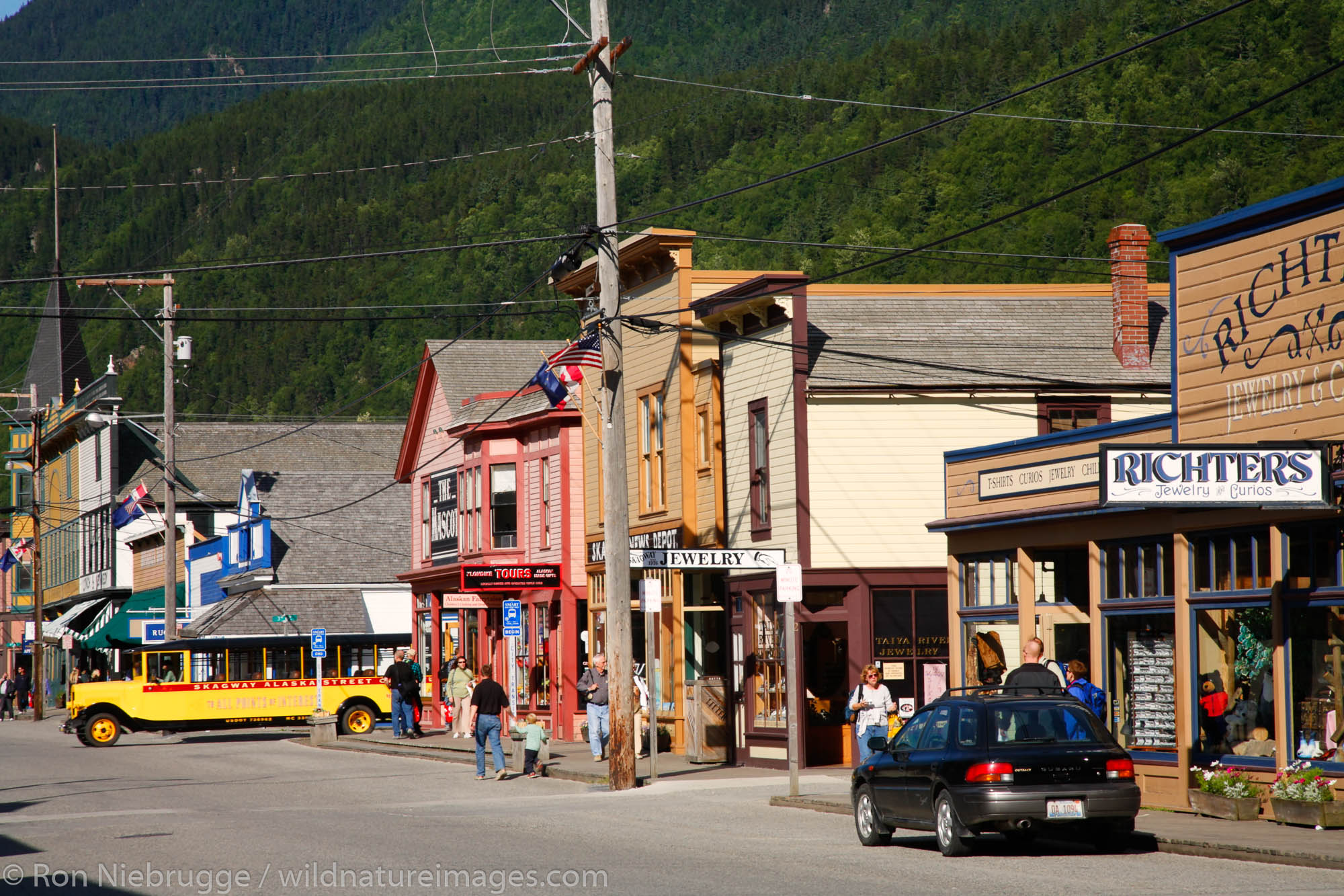 Historic downtown Skagway, Alaska.