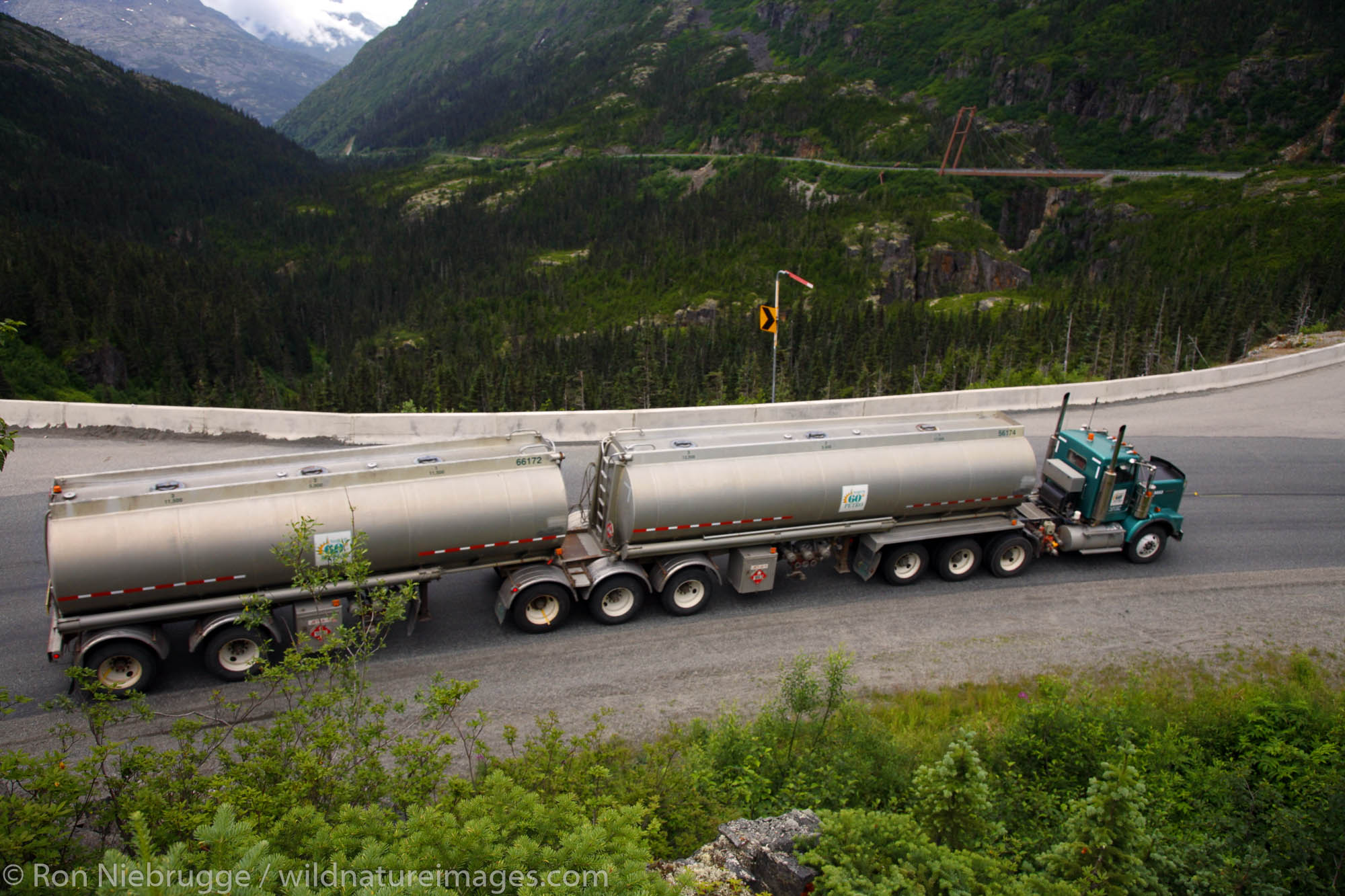 Petro Marine Service - North 60 Petro fuel truck on the Klondike Highway from Skagway to Whitehorse.