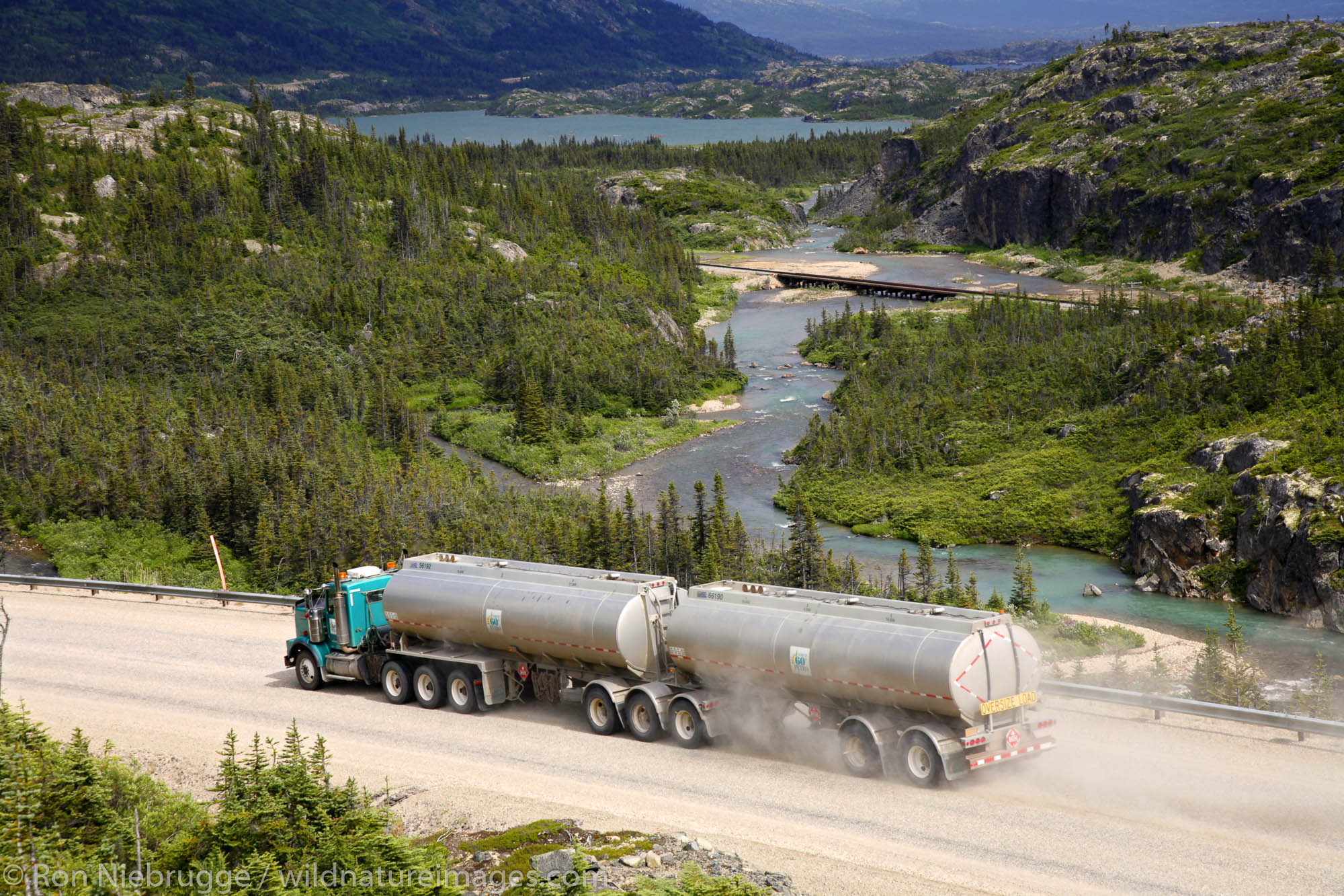 Petro Marine Service - North 60 Petro fuel truck on the Klondike Highway from Skagway to Whitehorse.