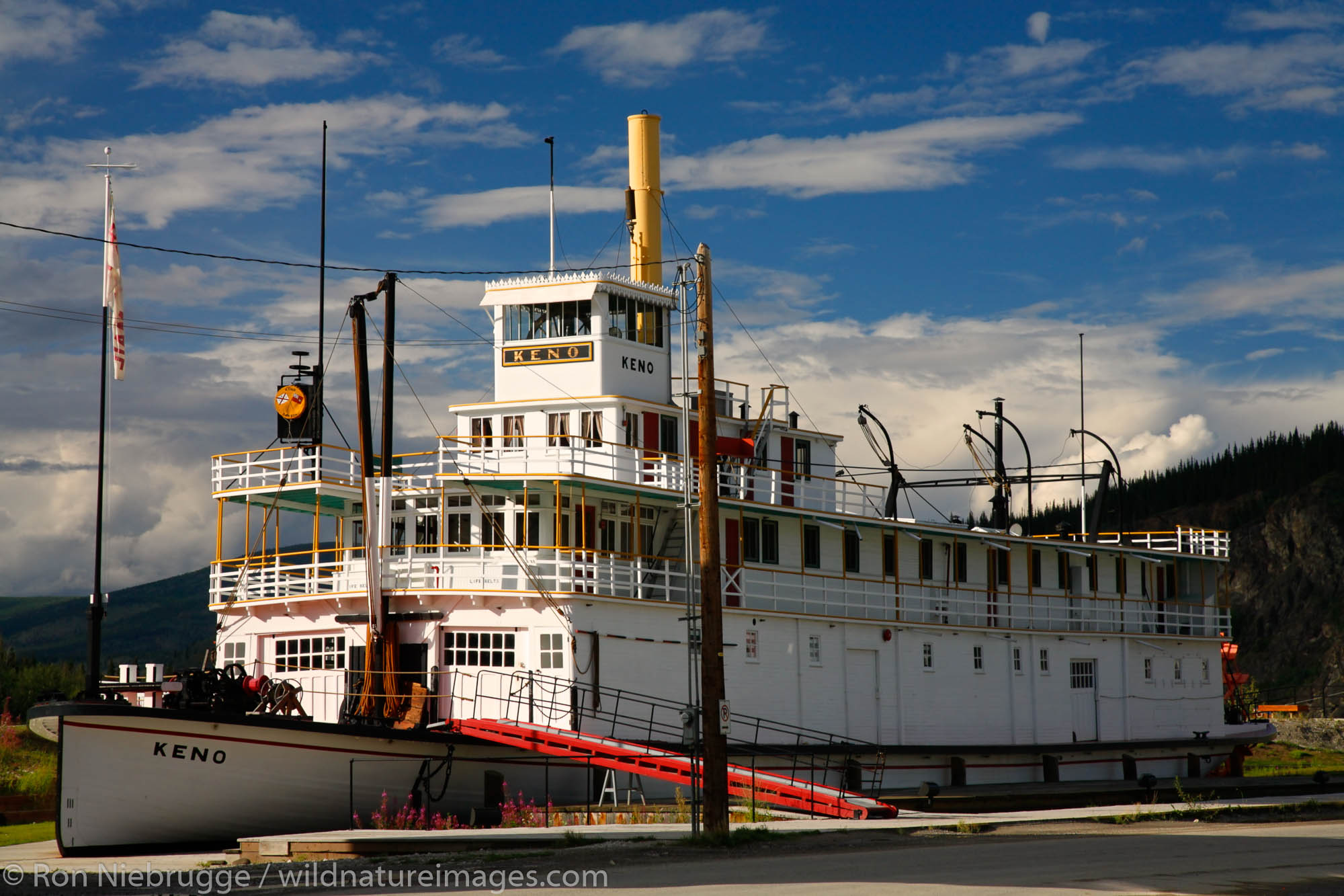 The SS Keno riverboat in the historic gold rush town of Dawson City, Yukon Territory, Canada.