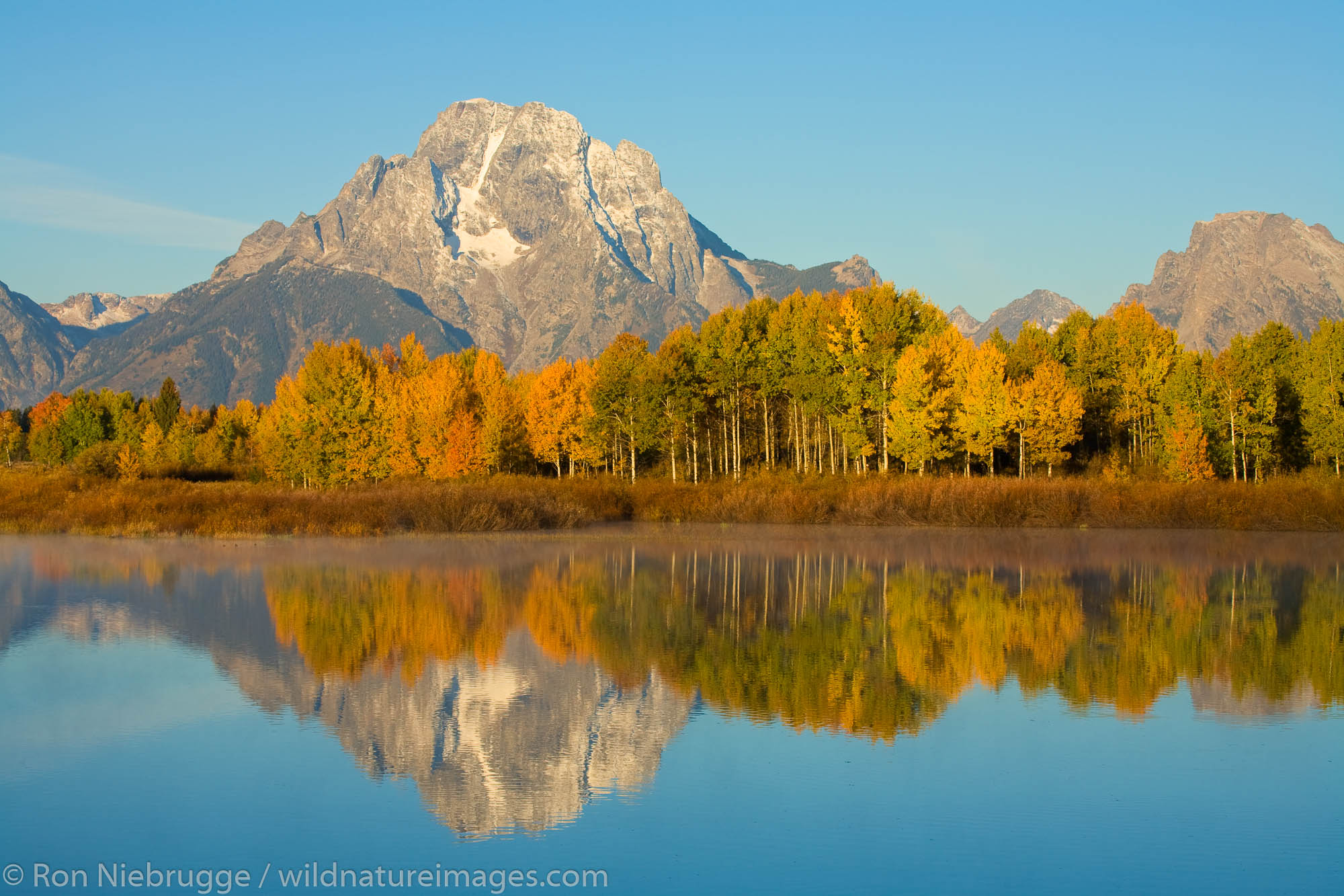 Mount Moran From Oxbow Bend Grand Teton National Park Wyoming