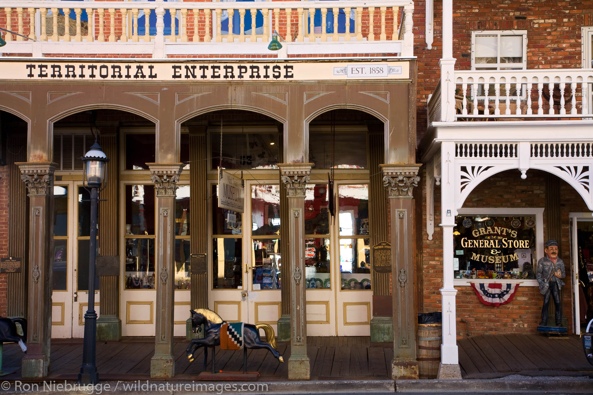 The historic gold mining town of Virginia City, Nevada.
