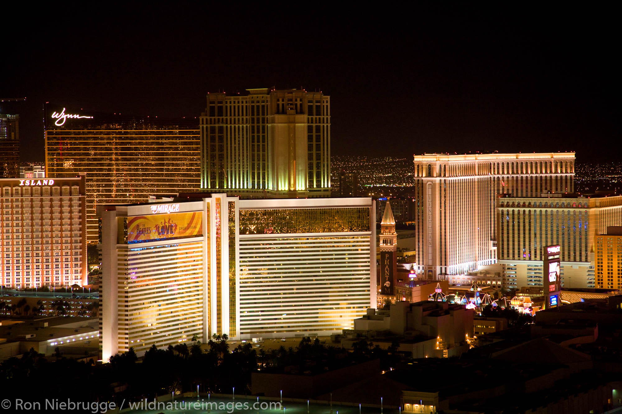 Las Vegas Strip at night, Las Vegas, Nevada.