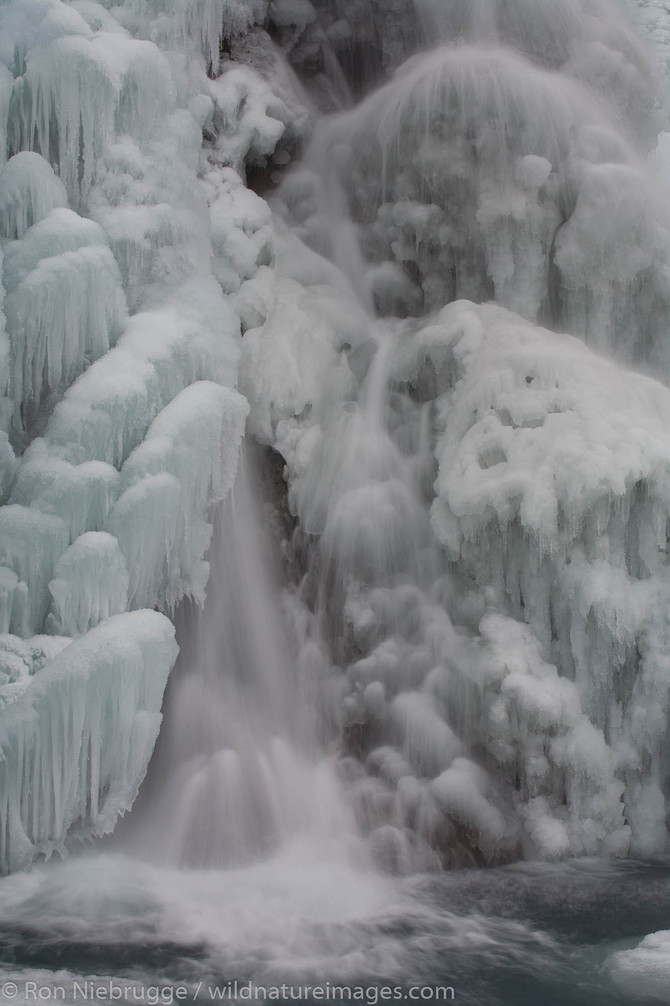 Frozen waterfall, Seward, Alaska.