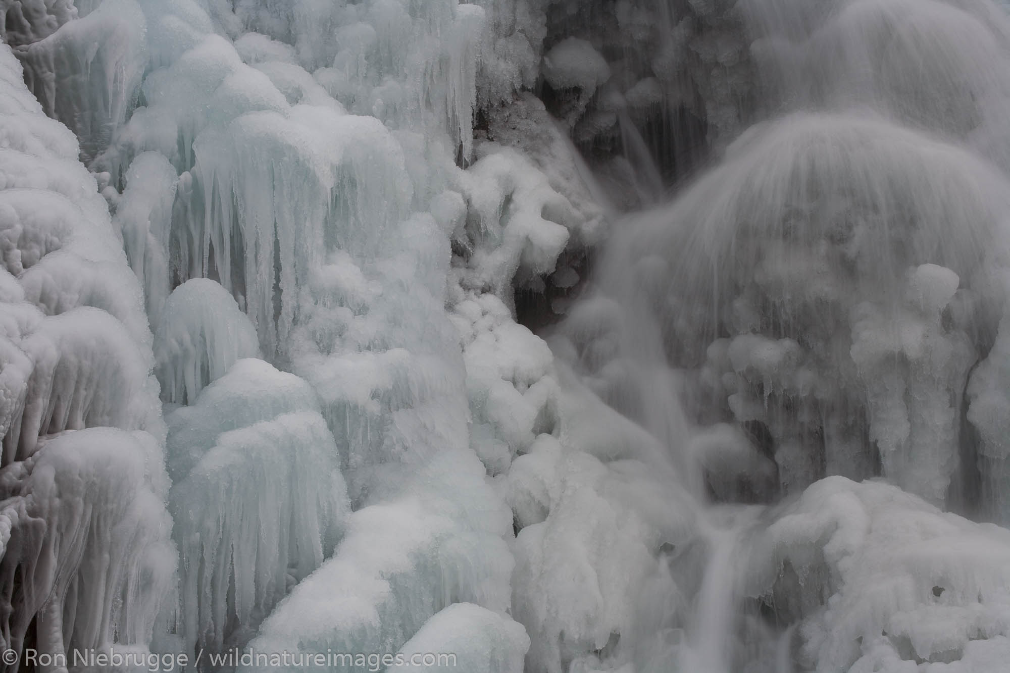 Frozen waterfall, Seward, Alaska.