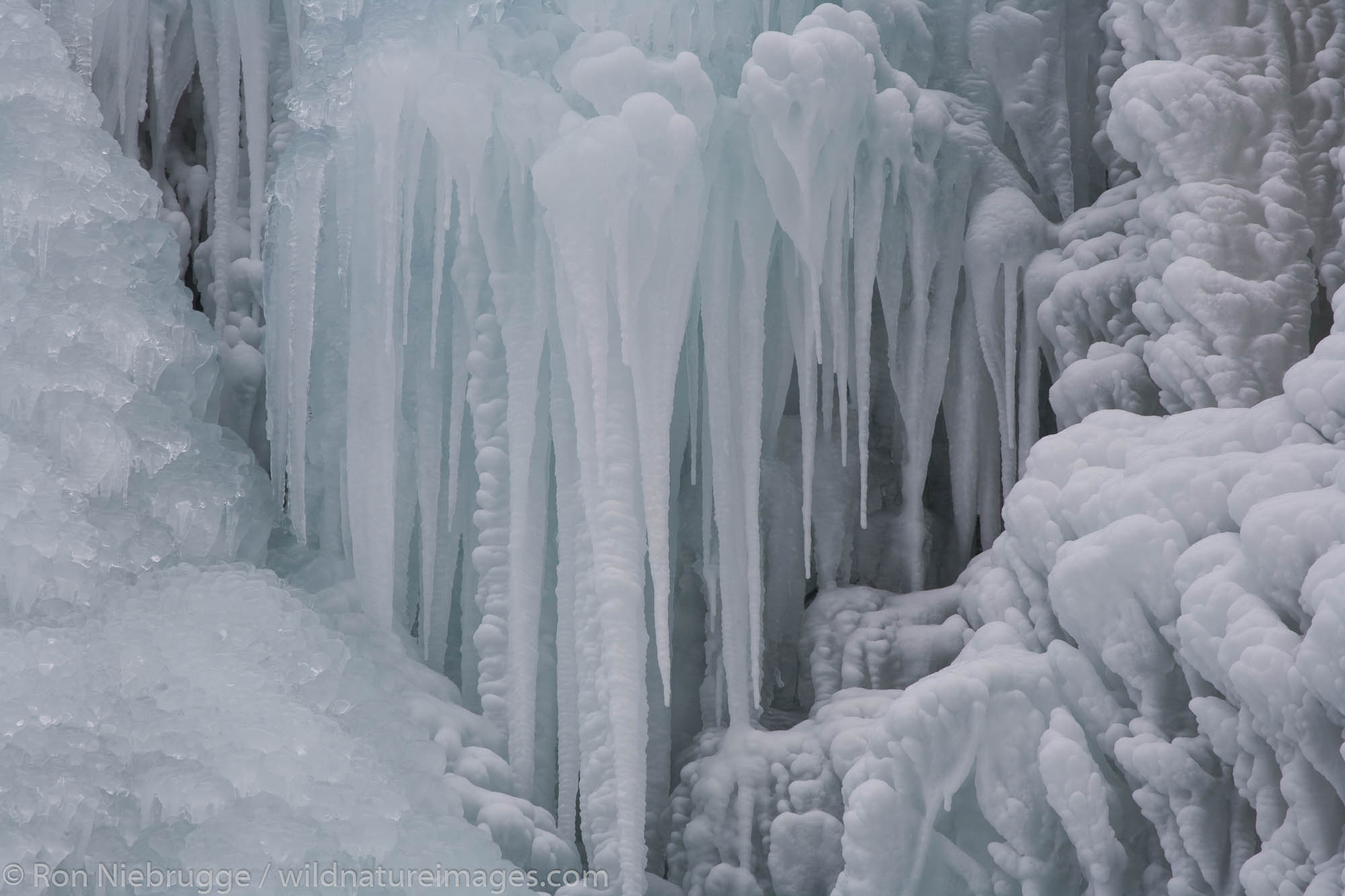 Frozen waterfall, Seward, Alaska.