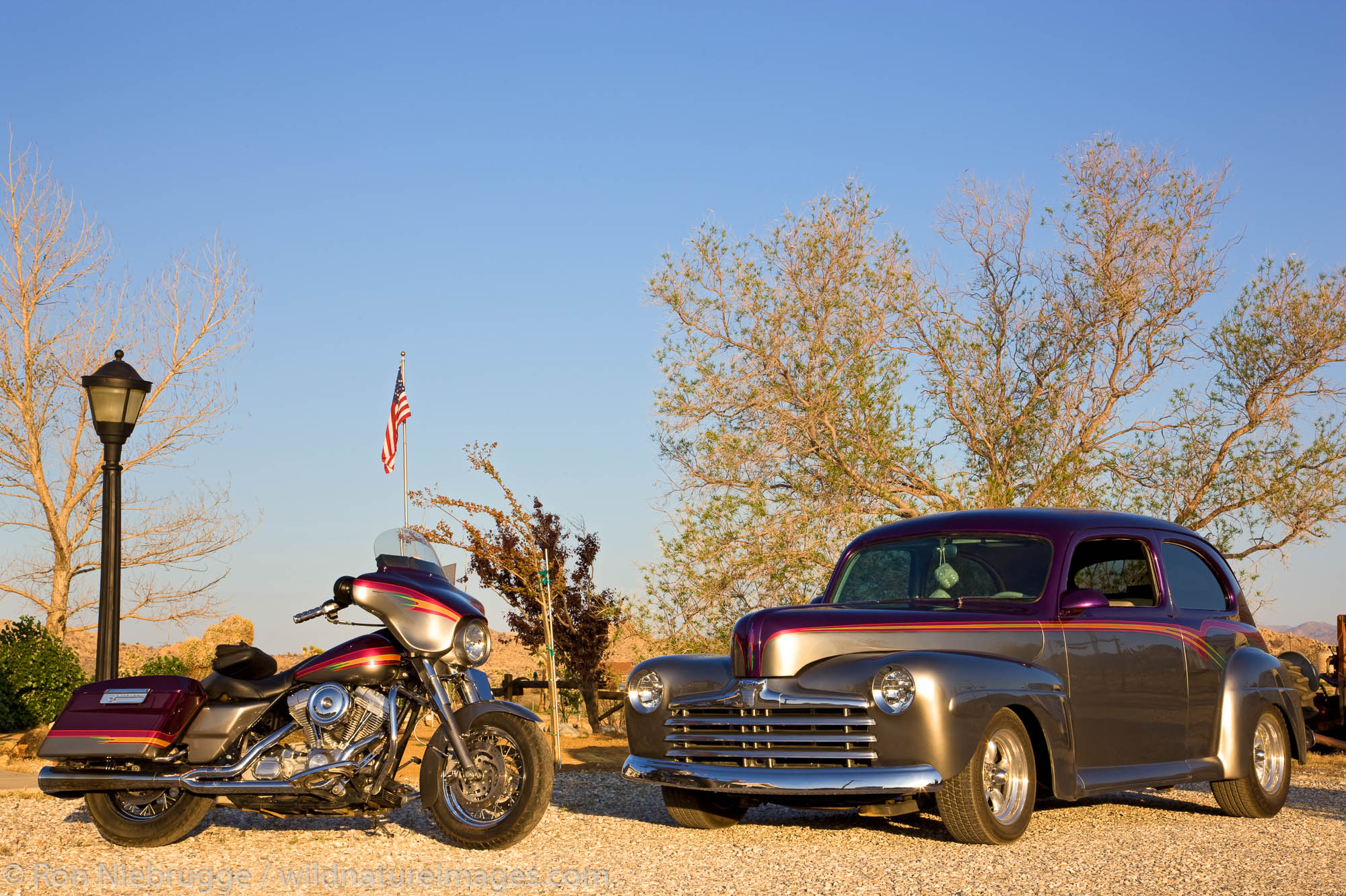 Doug Nelson's bike and car.