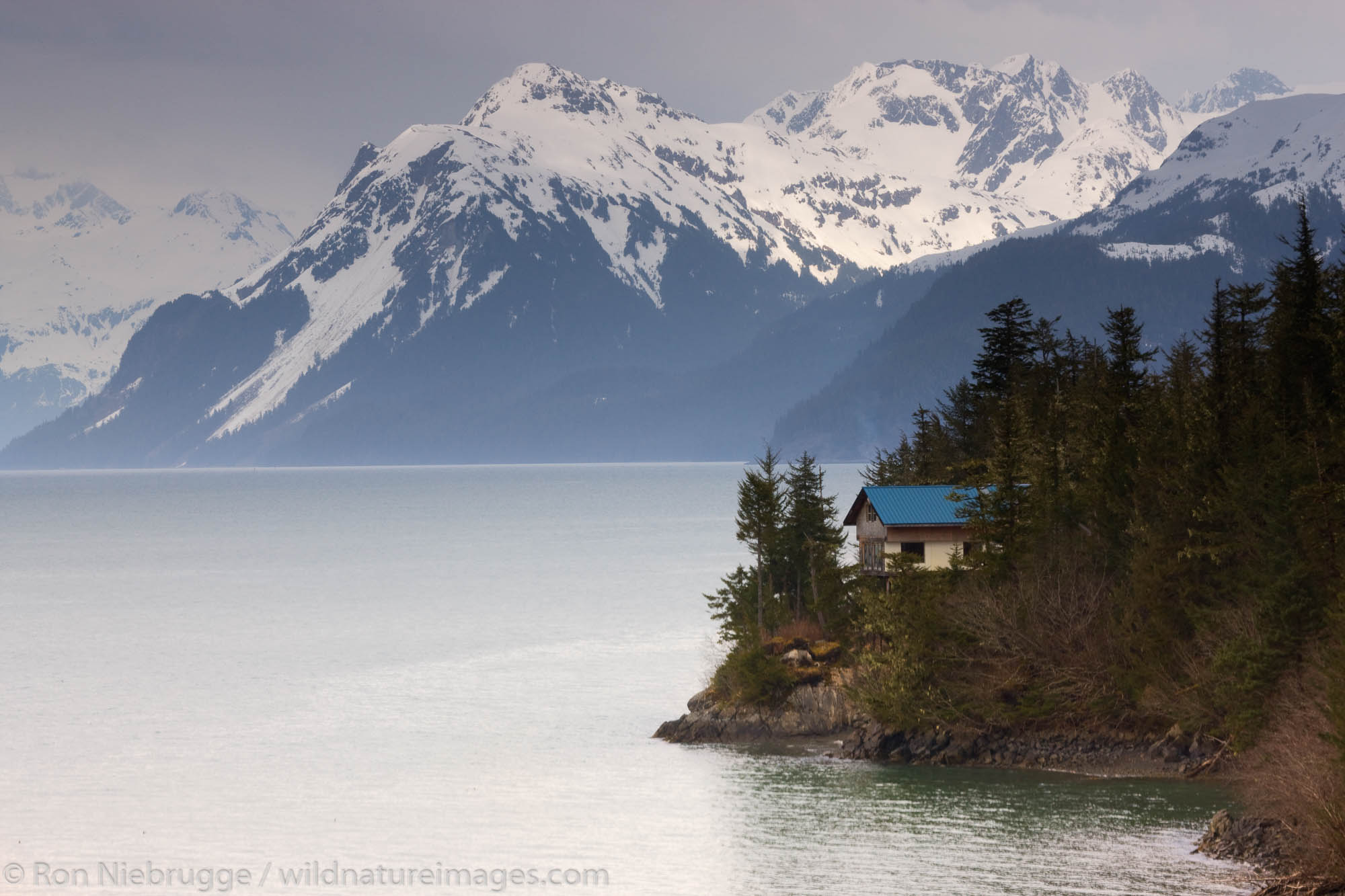 A house along Prince William Sound, Cordova, Alaska
