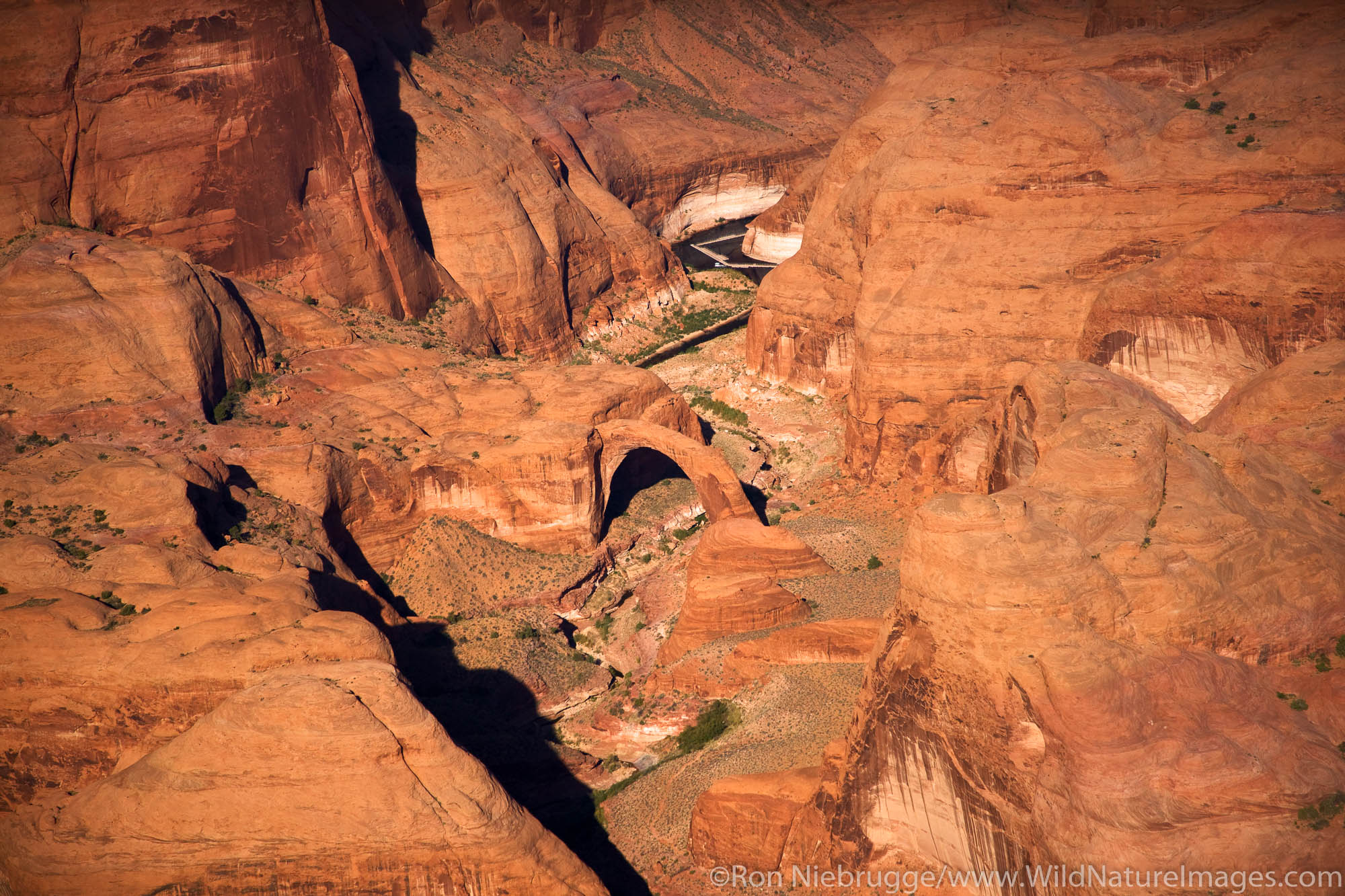 Rainbow Arch, Lake Powell and the Glen Canyon National Recreation Area, Utah.