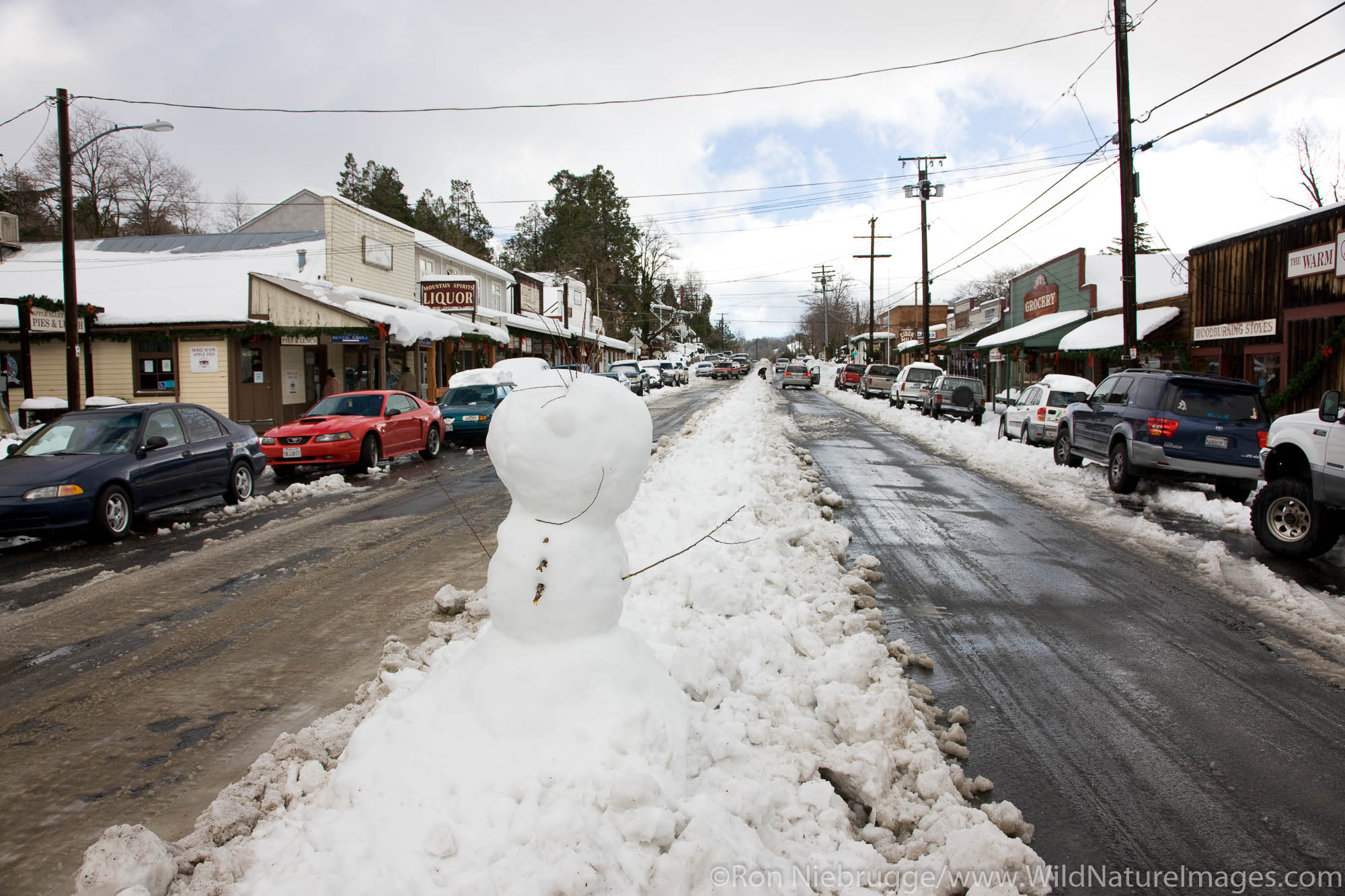 Winter snow in Julian, California.