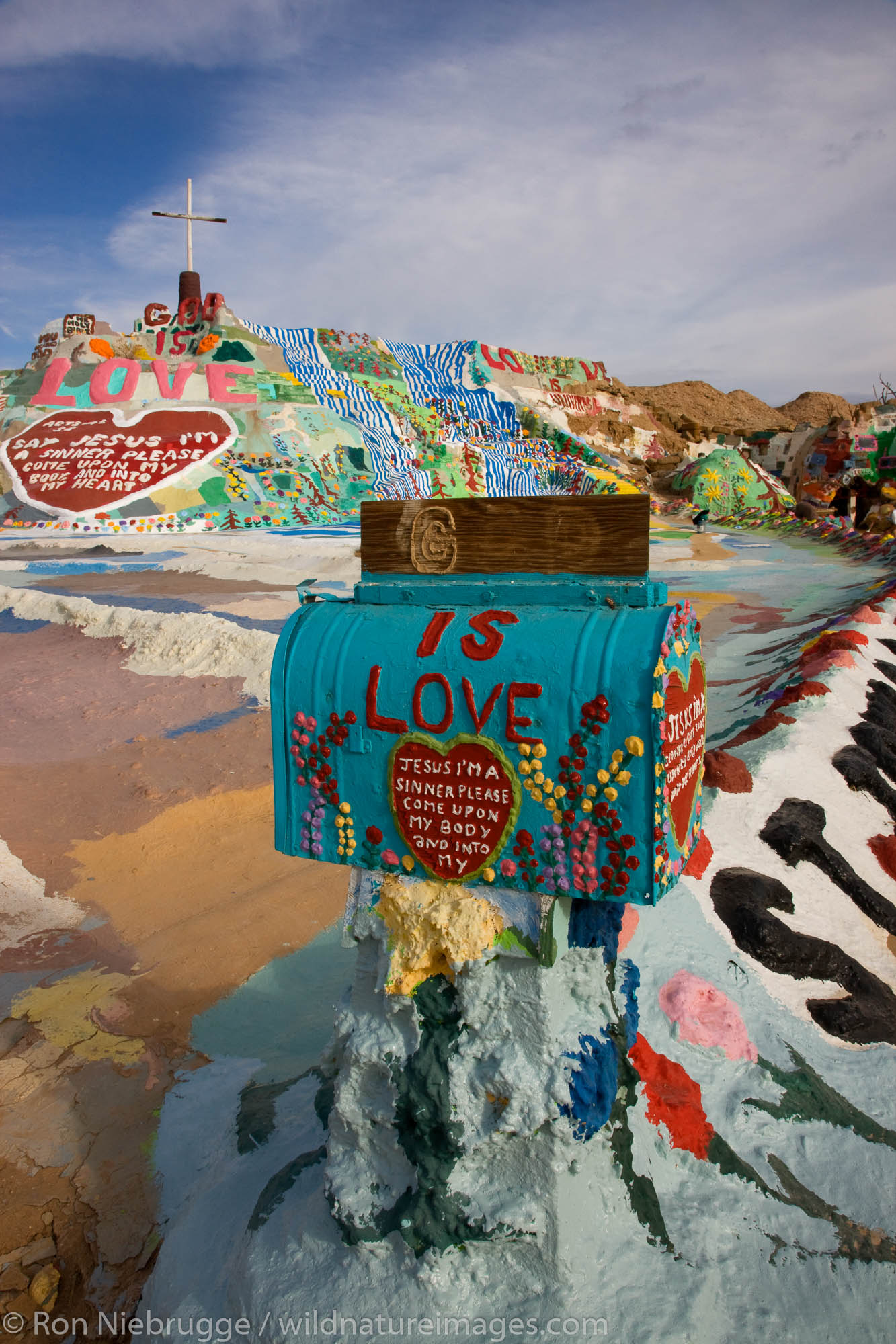 Leonard Knight's colorful creation known as Salvation Mountain, Slab City, near Niland, California.