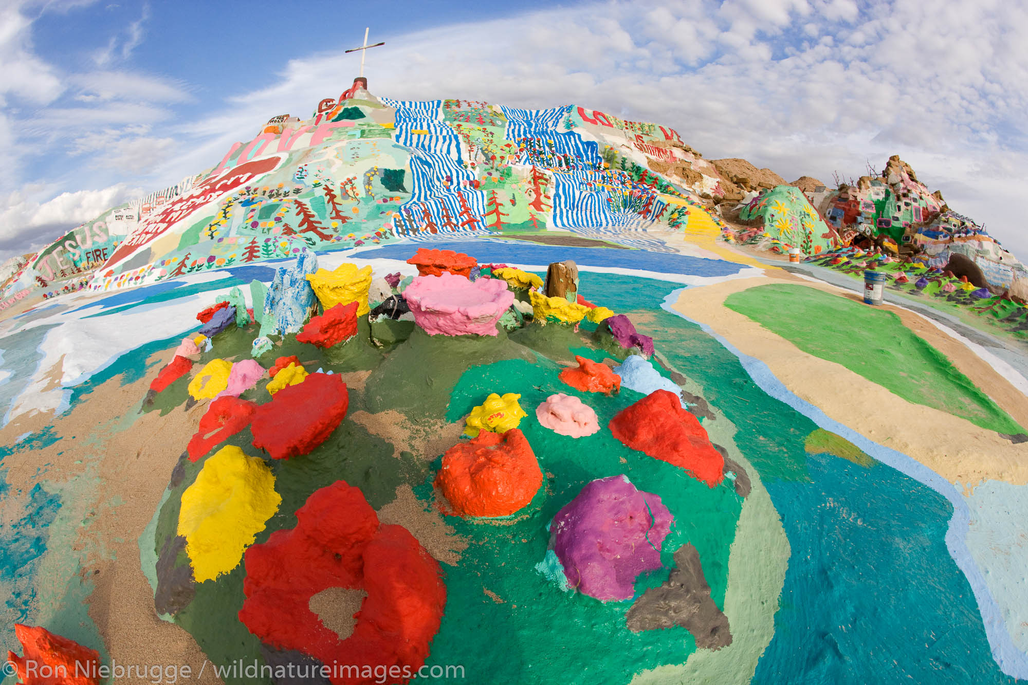 Leonard Knight's colorful creation known as Salvation Mountain, Slab City, near Niland, California.