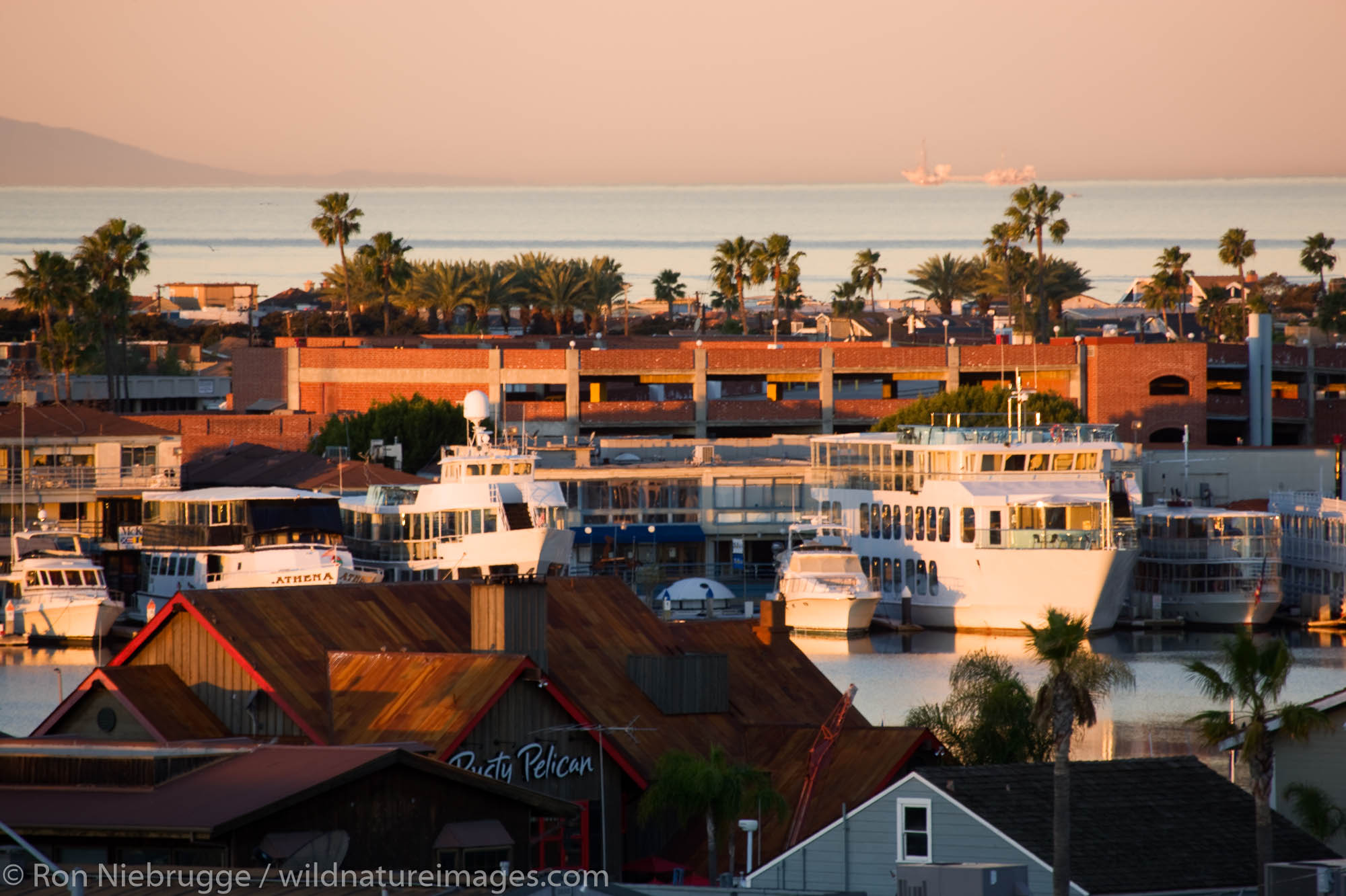 The Bay and Peninsula in Newport Beach, Orange County, California.