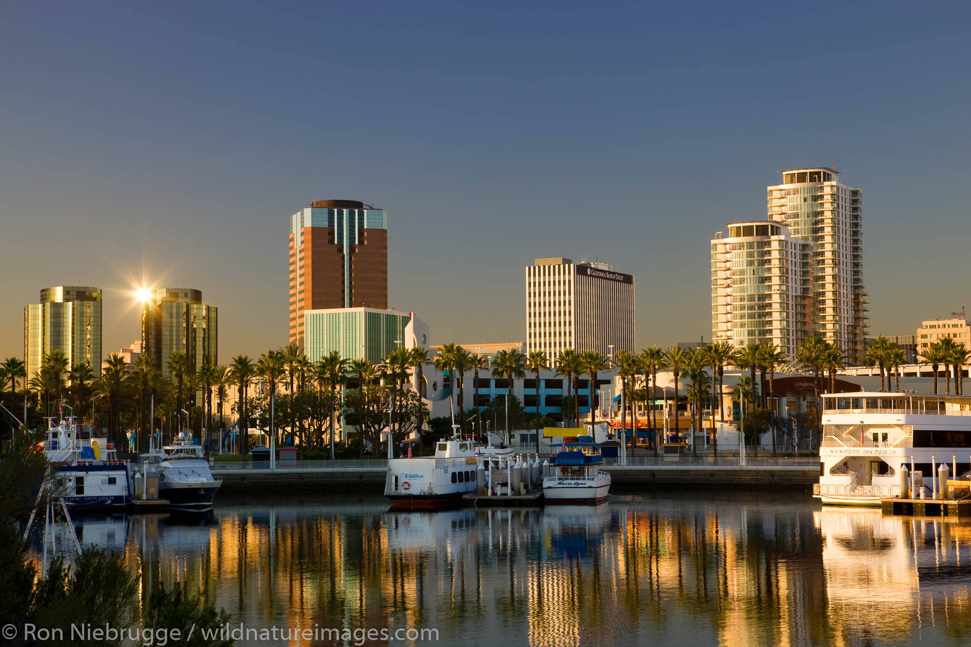 Downtown from Waterfront Center, Long Beach, California.
