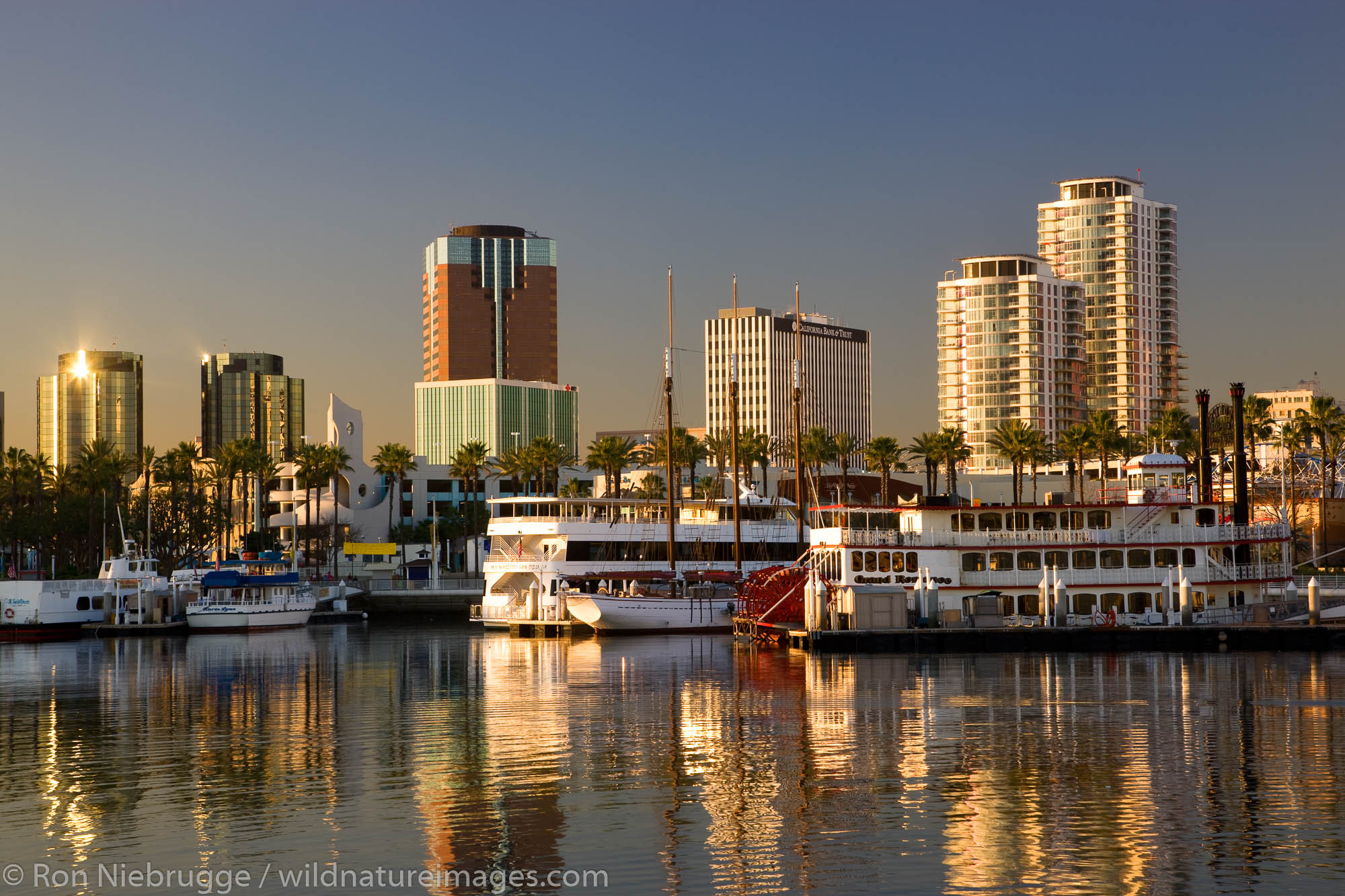 Downtown from Waterfront Center, Long Beach, California.