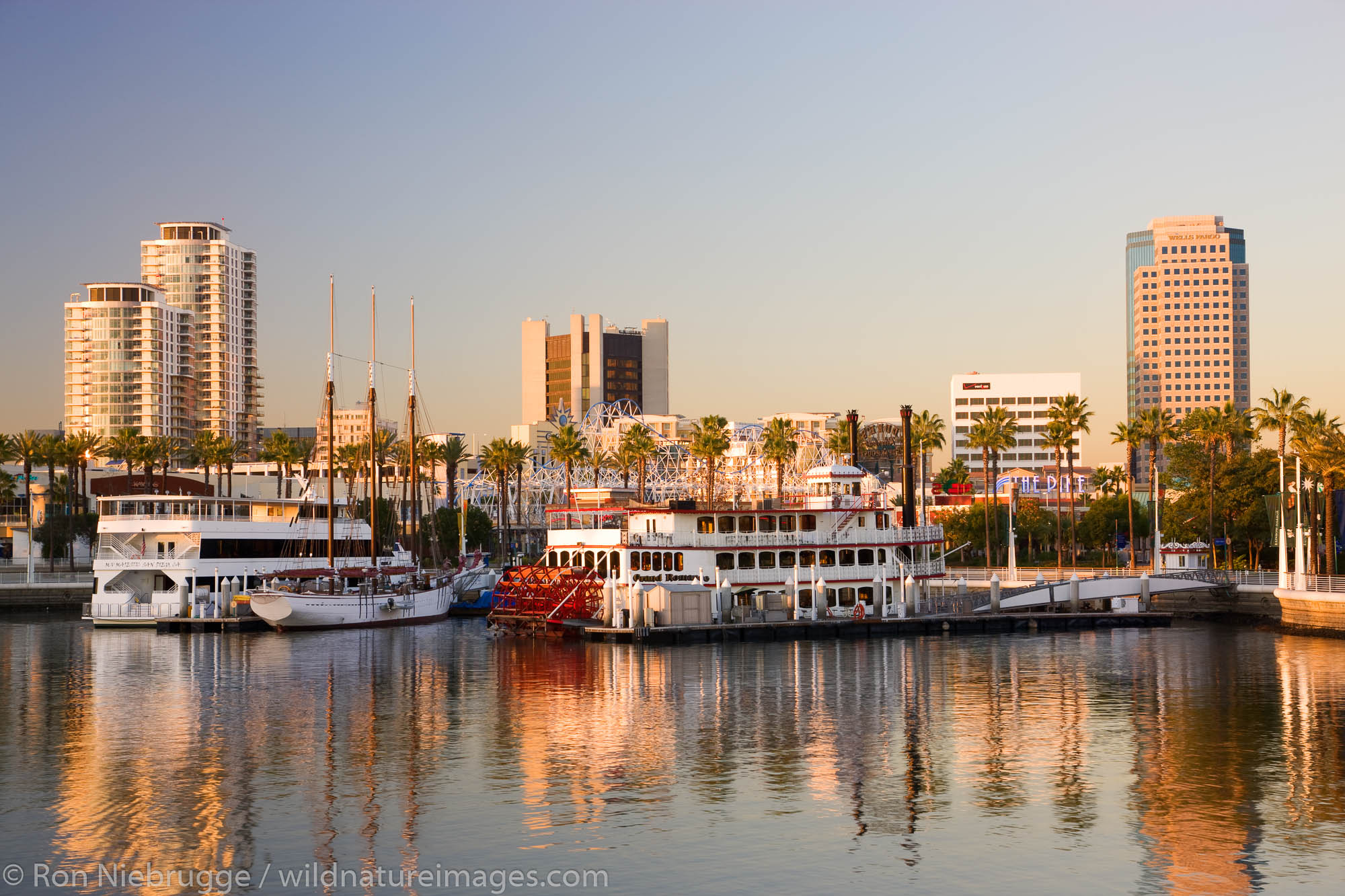 Downtown from Waterfront Center, Long Beach, California.