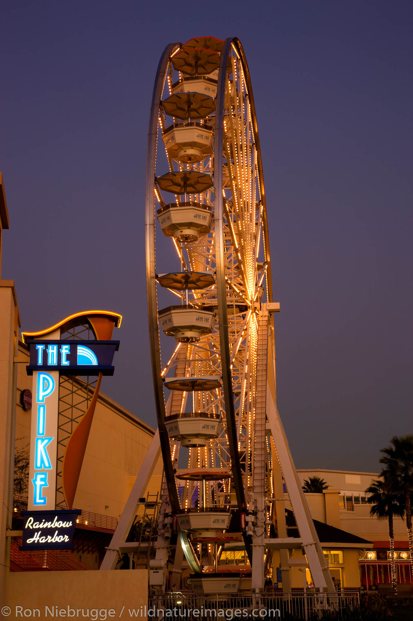Ferris Wheel at The Pike, Waterfront Center, Long Beach, California.