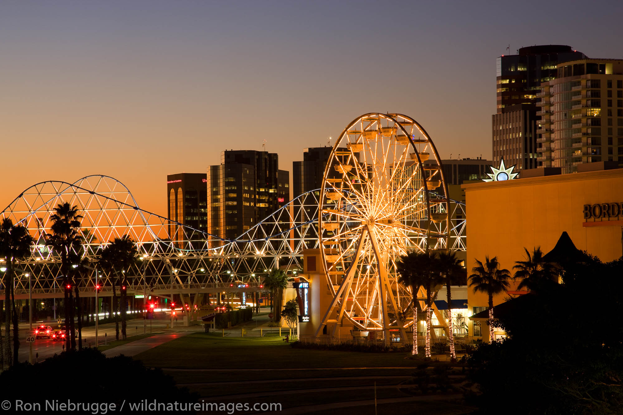 Ferris Wheel atThe Pike, Waterfront Center, Long Beach, California.