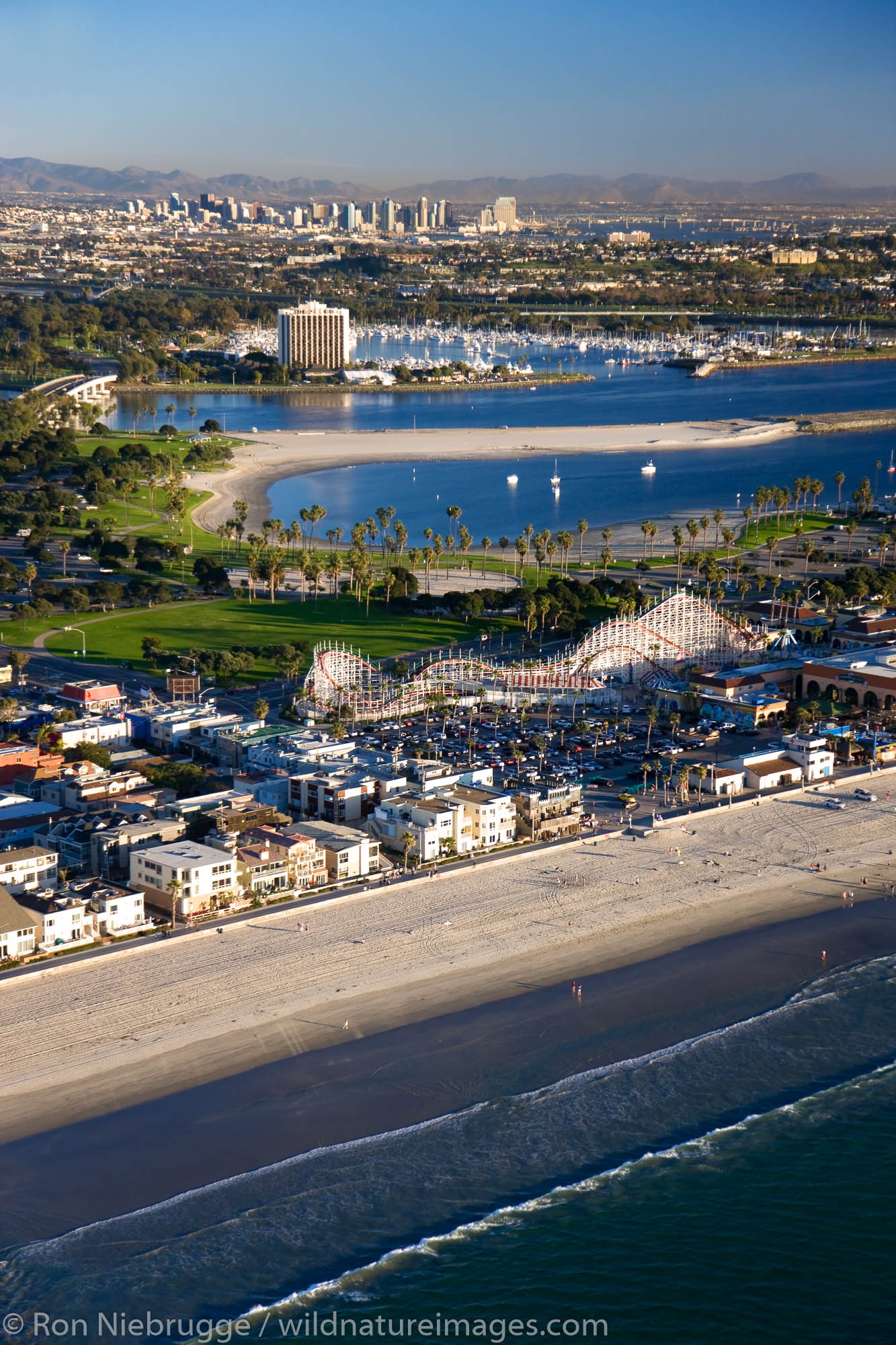 Roller Coaster at Mission Beach and Mission Bay, San Diego, California.