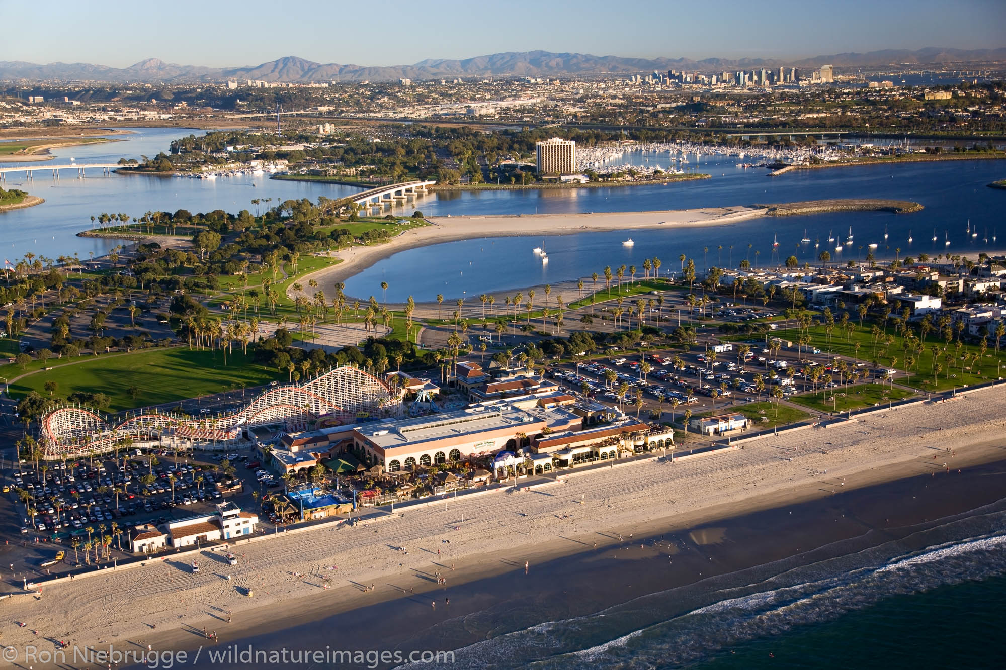 Roller Coaster at Mission Beach and Mission Bay, San Diego, California.